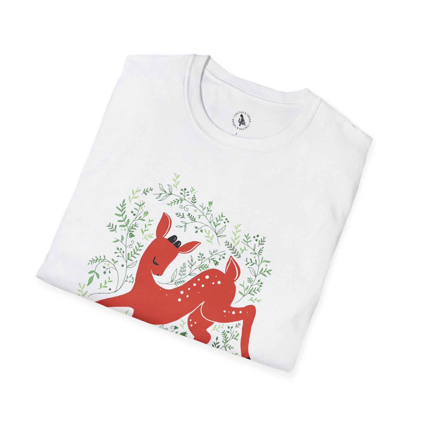 Prancer Reindeer T-Shirt / Santa's Reindeer Christmas Tee / Deer T-Shirt