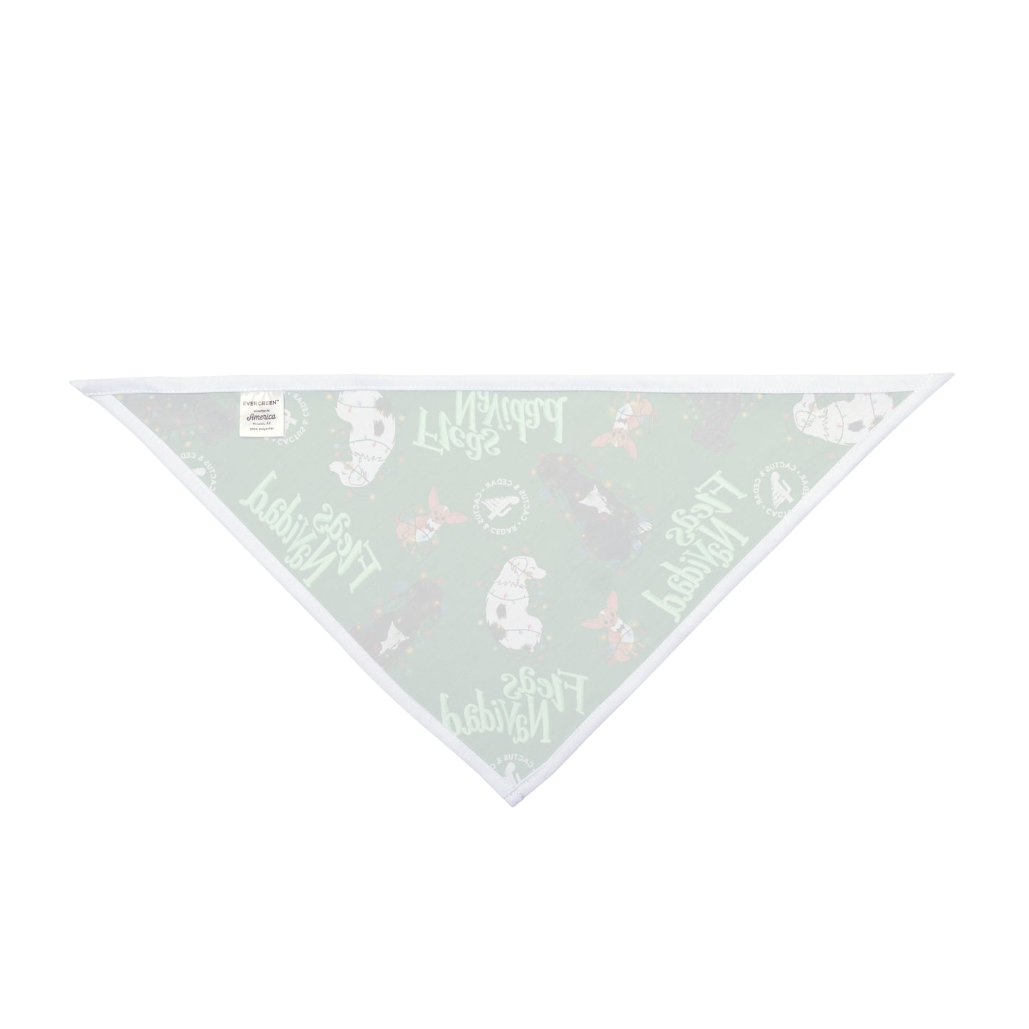 "Fleas Navidad" Dog Bandana / Two Sizes Available / Pet Bandana / Christmas Dog Scarf