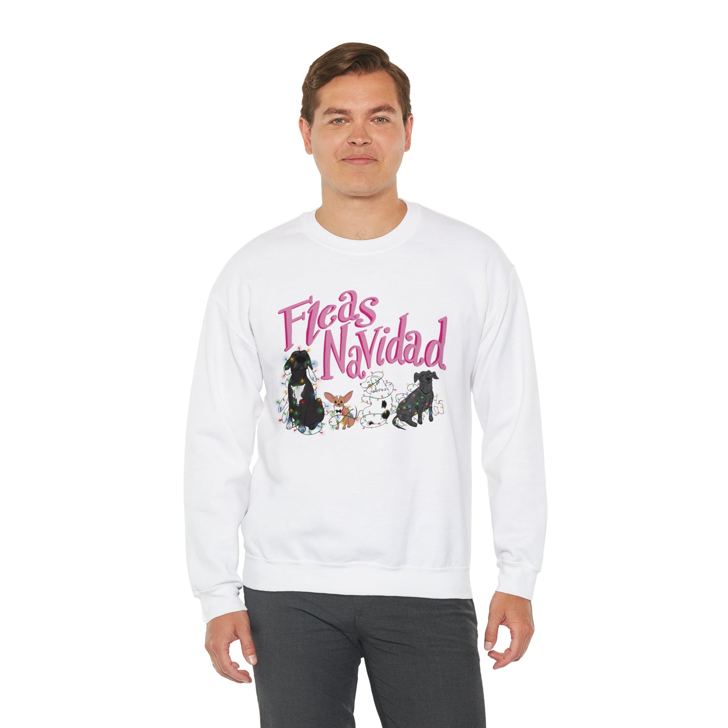 "Fleas Navidad" Crewneck Sweater / Cute Christmas Sweater / Feliz Navidad