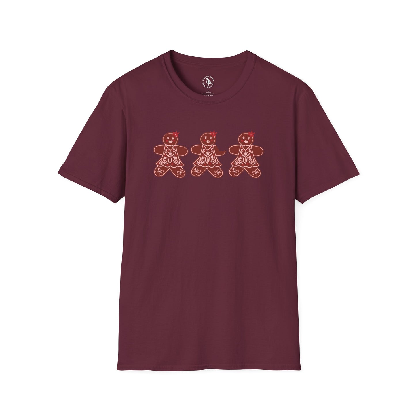 Gingerbread Cookie Lady T-Shirt / Christmas Tees / Cute Gingerbread Shirt
