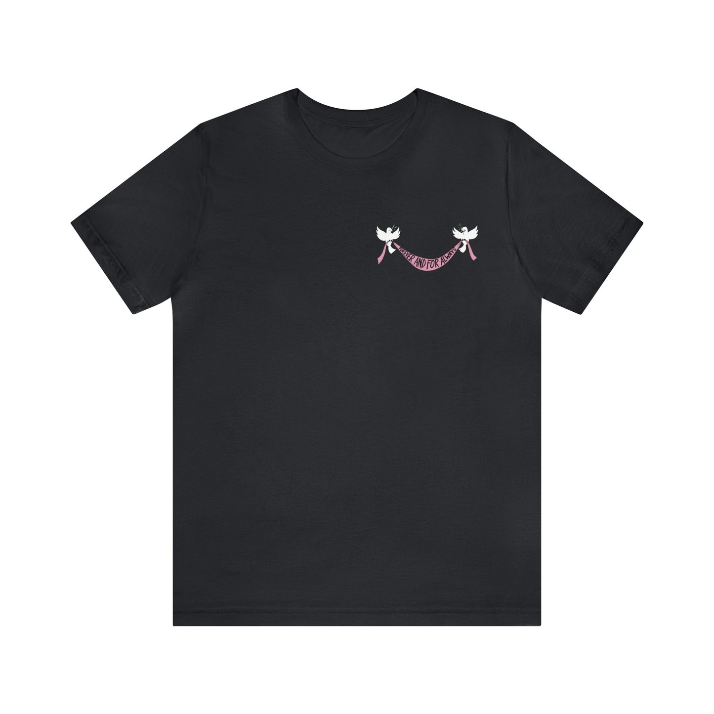 NEW! Forever Lovebirds T-Shirt (UPDATED with Design on Back!) / Unisex Tee / Dove Shirt / Minimalist T-Shirt