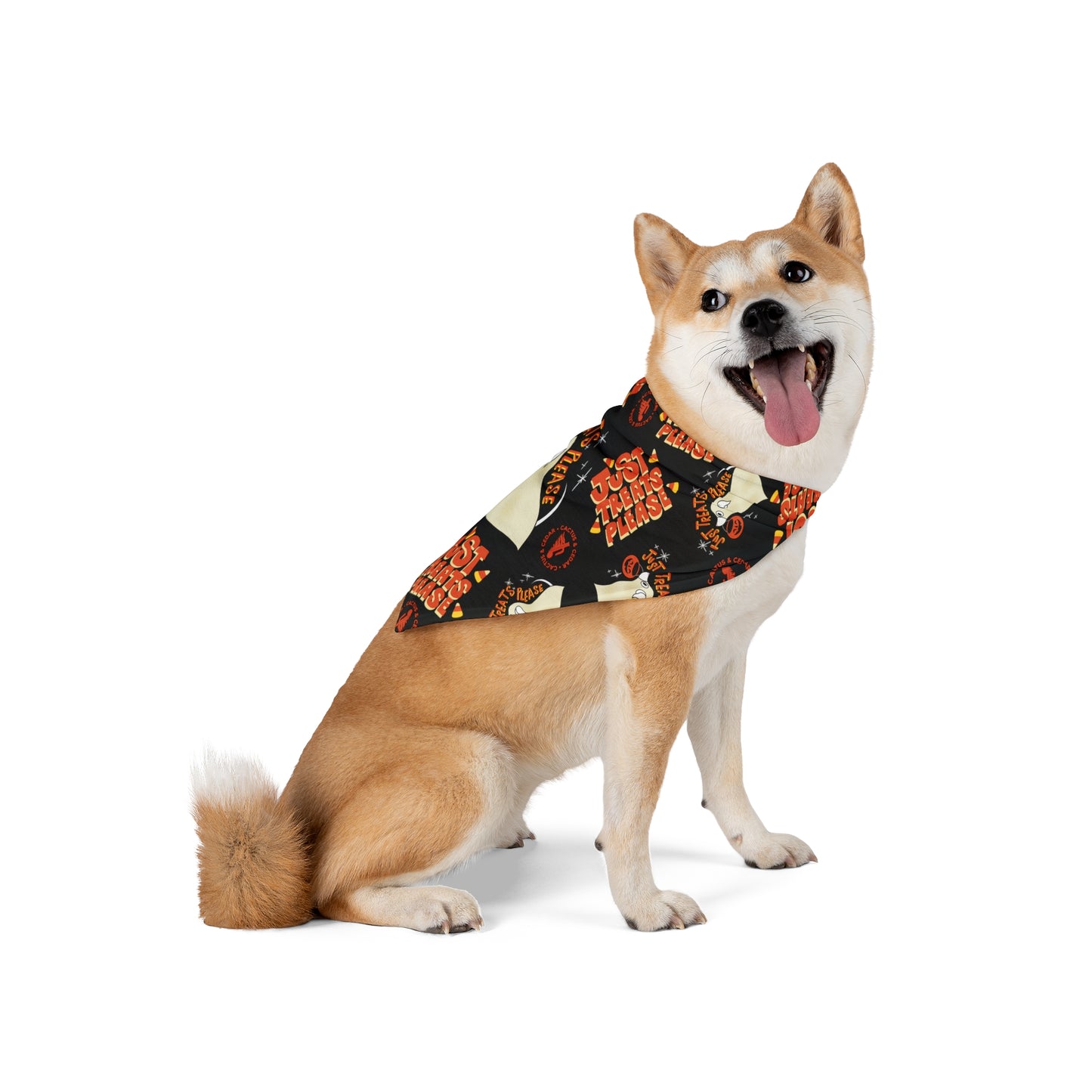 "Just Treats Please!" Dog Bandana / Two Sizes Available / Pet Bandana / Halloween Bandana for pets / Trick or Treat