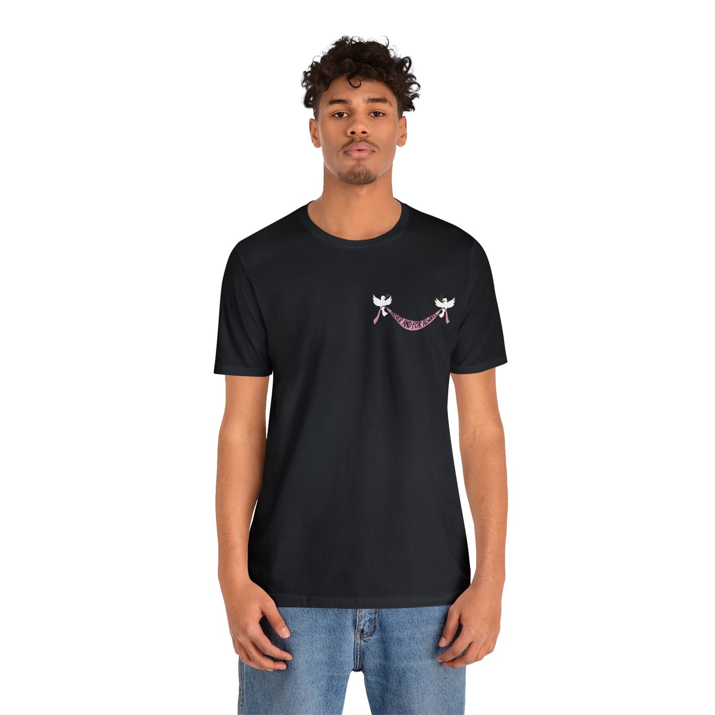 NEW! Forever Lovebirds T-Shirt (UPDATED with Design on Back!) / Unisex Tee / Dove Shirt / Minimalist T-Shirt