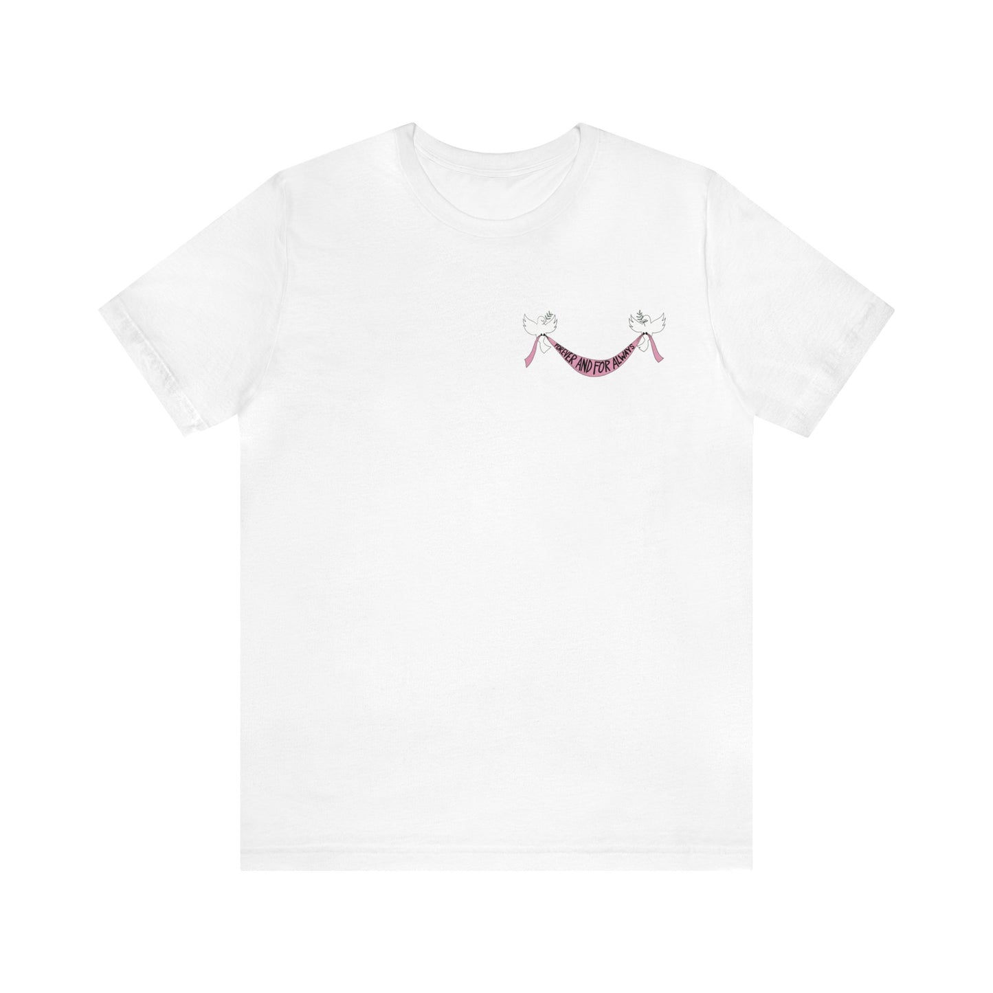 NEW! Forever Lovebirds T-Shirt (UPDATED with Design on Back!) / Unisex Tee / Dove Shirt / Minimalist T-Shirt