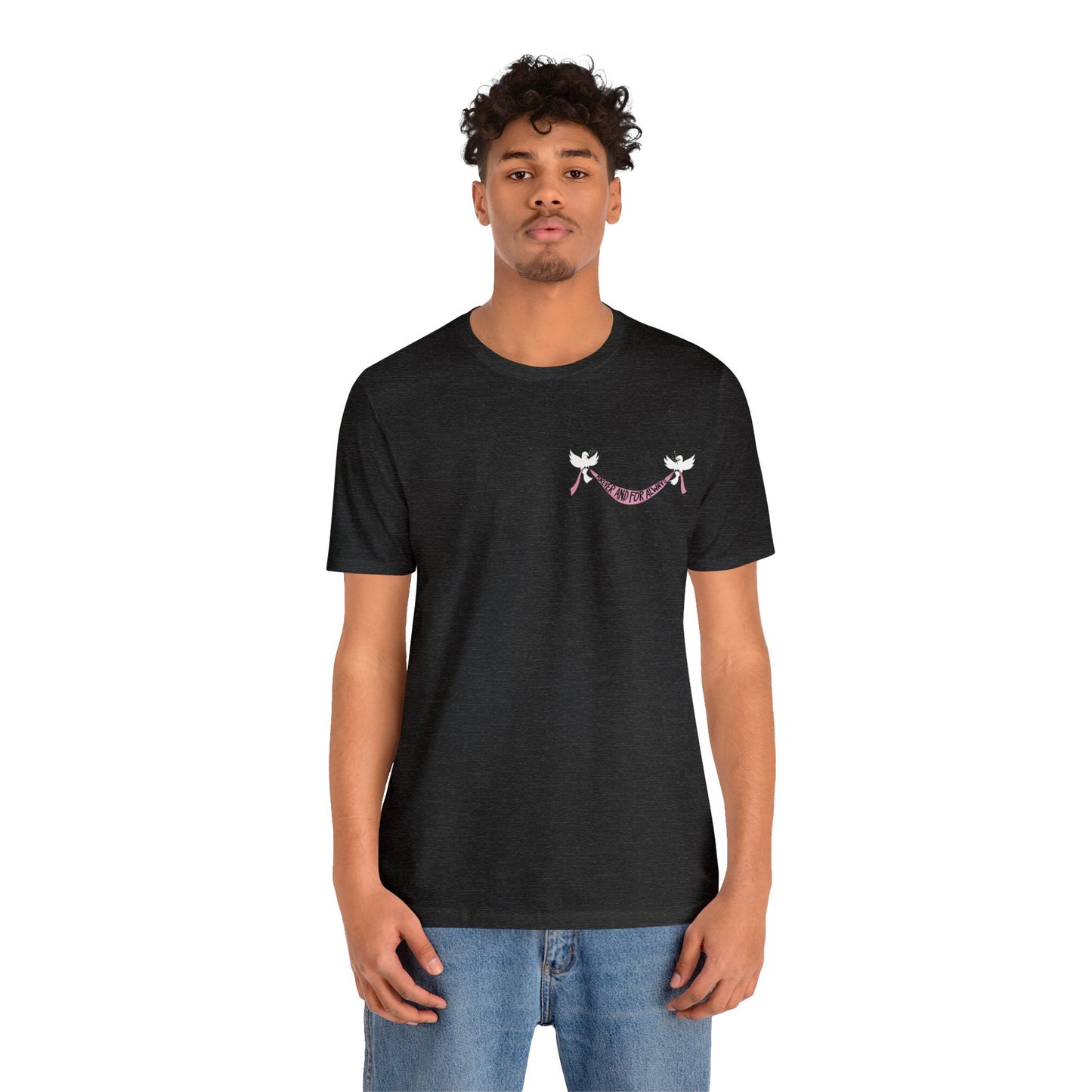 NEW! Forever Lovebirds T-Shirt (UPDATED with Design on Back!) / Unisex Tee / Dove Shirt / Minimalist T-Shirt
