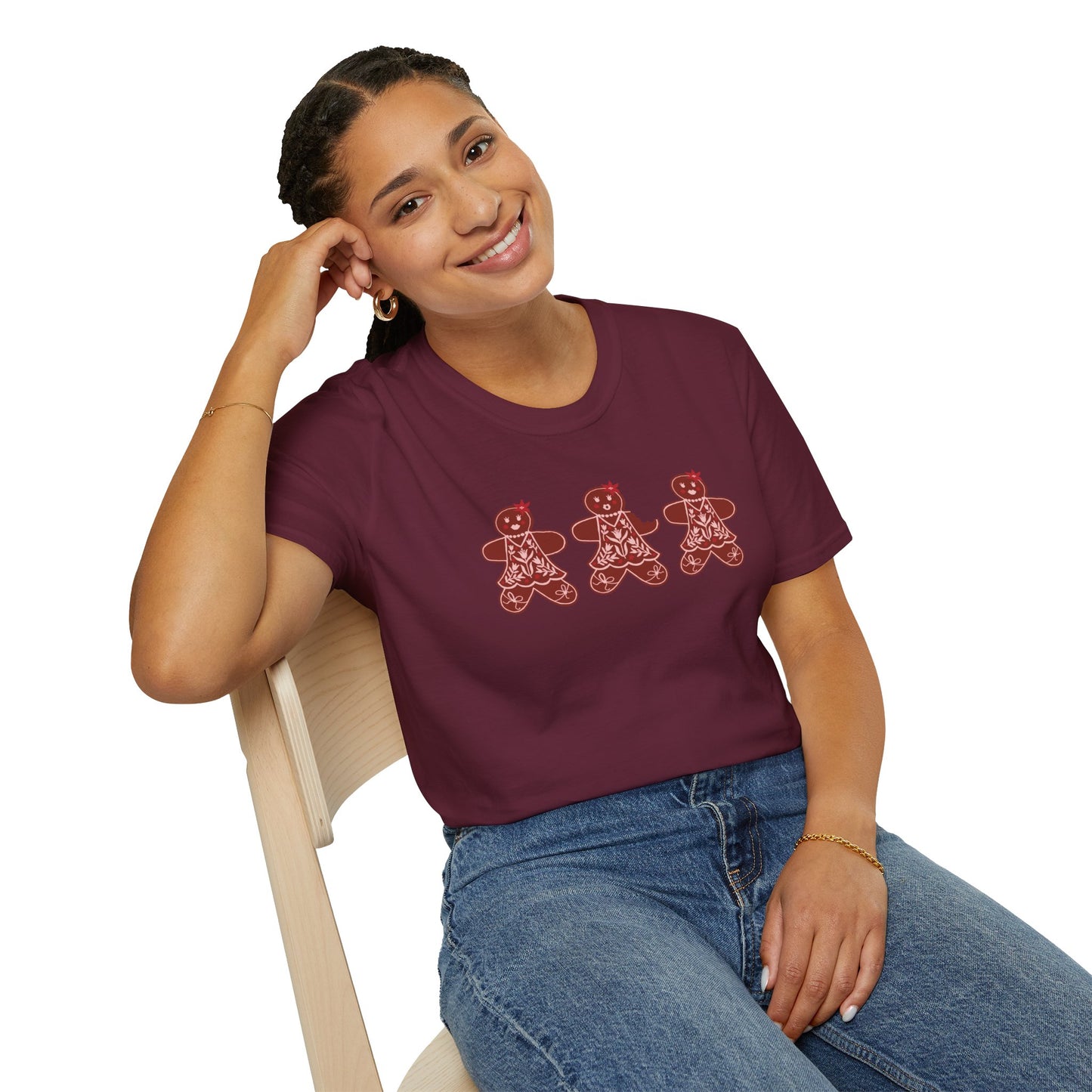 Gingerbread Cookie Lady T-Shirt / Christmas Tees / Cute Gingerbread Shirt