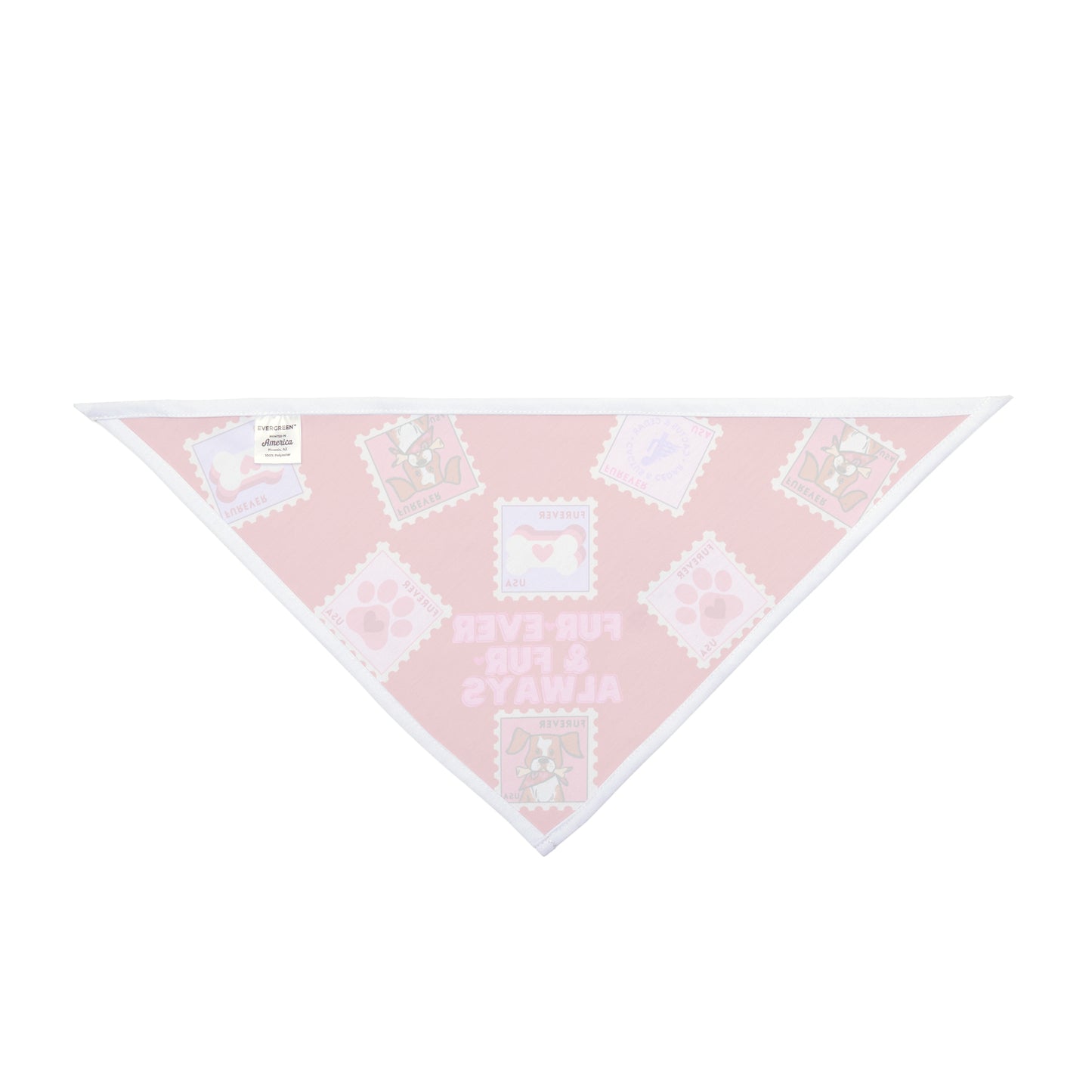 Valentine's Day Dog Bandana / Two Sizes Available / Pet Bandana / Always & Furever / Dog Valentine Stamp