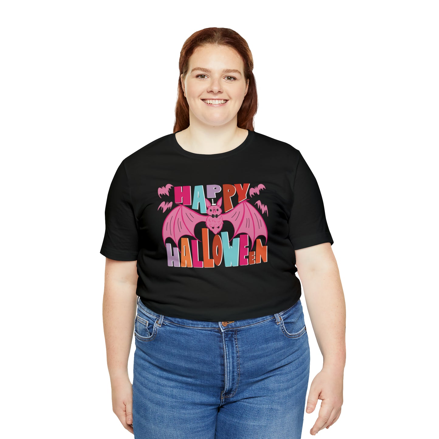 Pink Halloween Batty Shirt / Happy Halloween Shirt / Cute Halloween T-Shirt