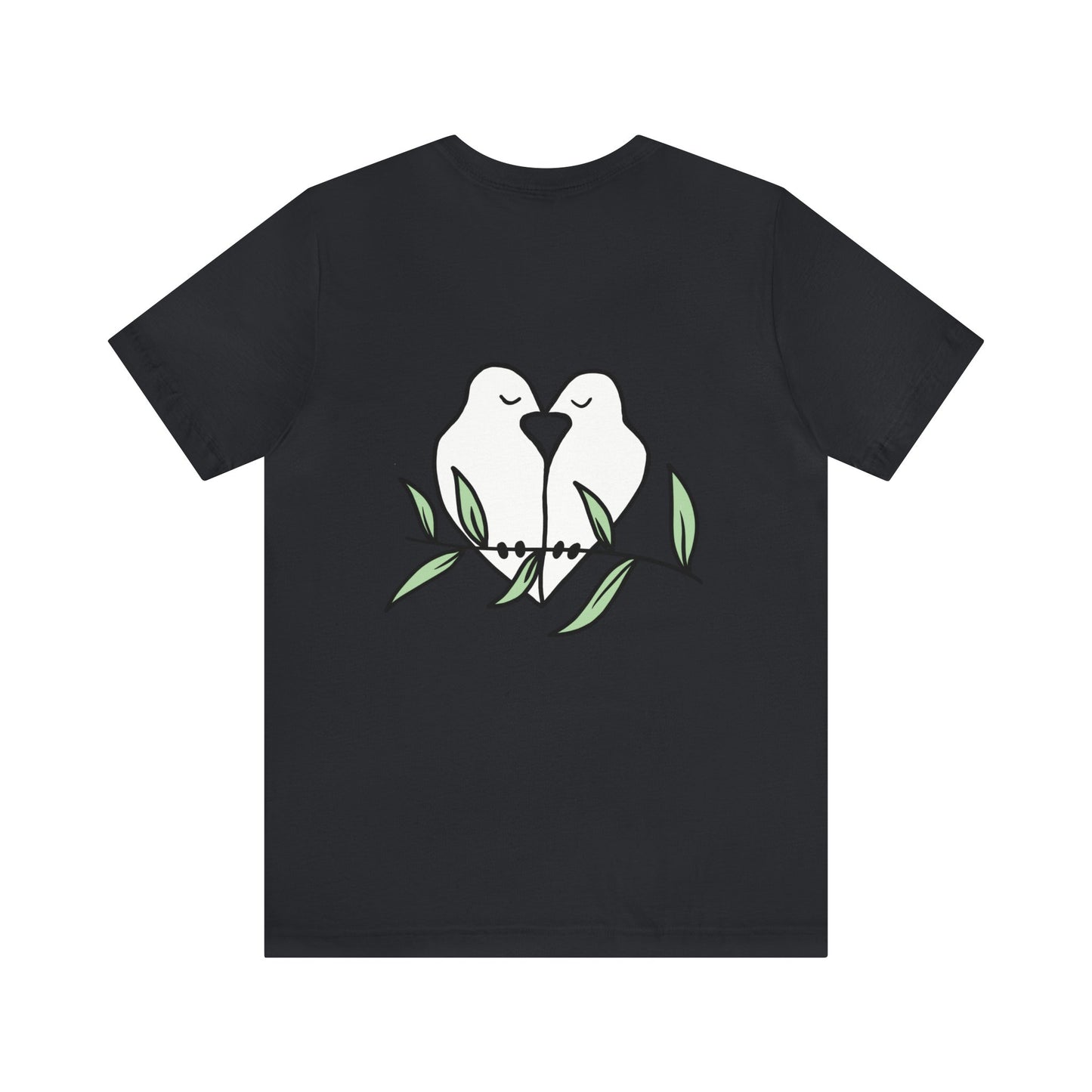 NEW! Forever Lovebirds T-Shirt (UPDATED with Design on Back!) / Unisex Tee / Dove Shirt / Minimalist T-Shirt