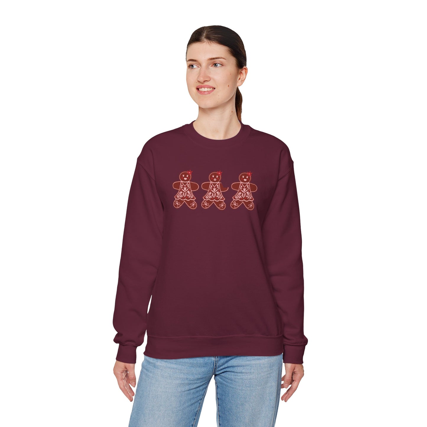 Gingerbread Cookie Lady Crewneck Sweatshirt / Gingerbread Sweatshirt / Christmas Sweaters