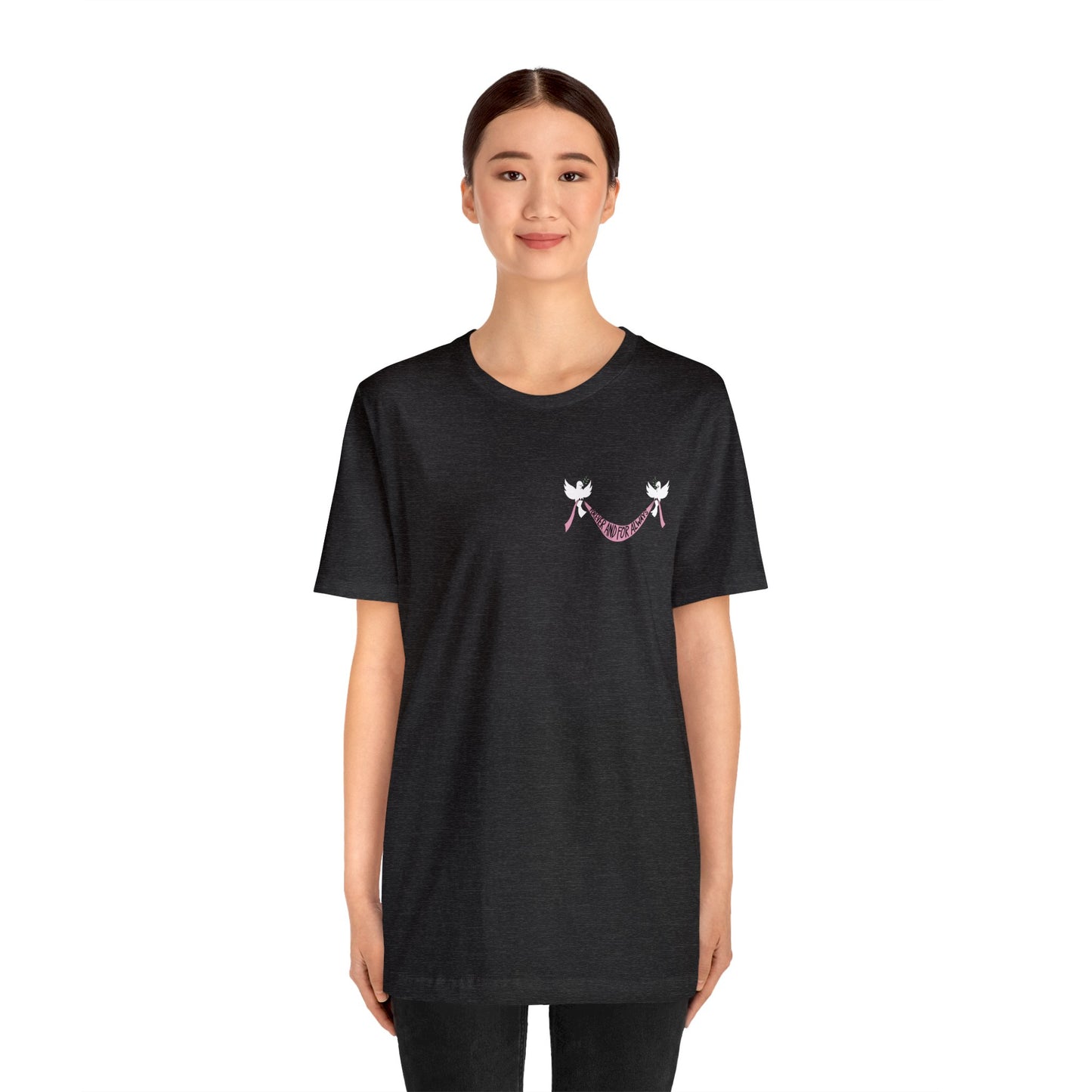 NEW! Forever Lovebirds T-Shirt (UPDATED with Design on Back!) / Unisex Tee / Dove Shirt / Minimalist T-Shirt