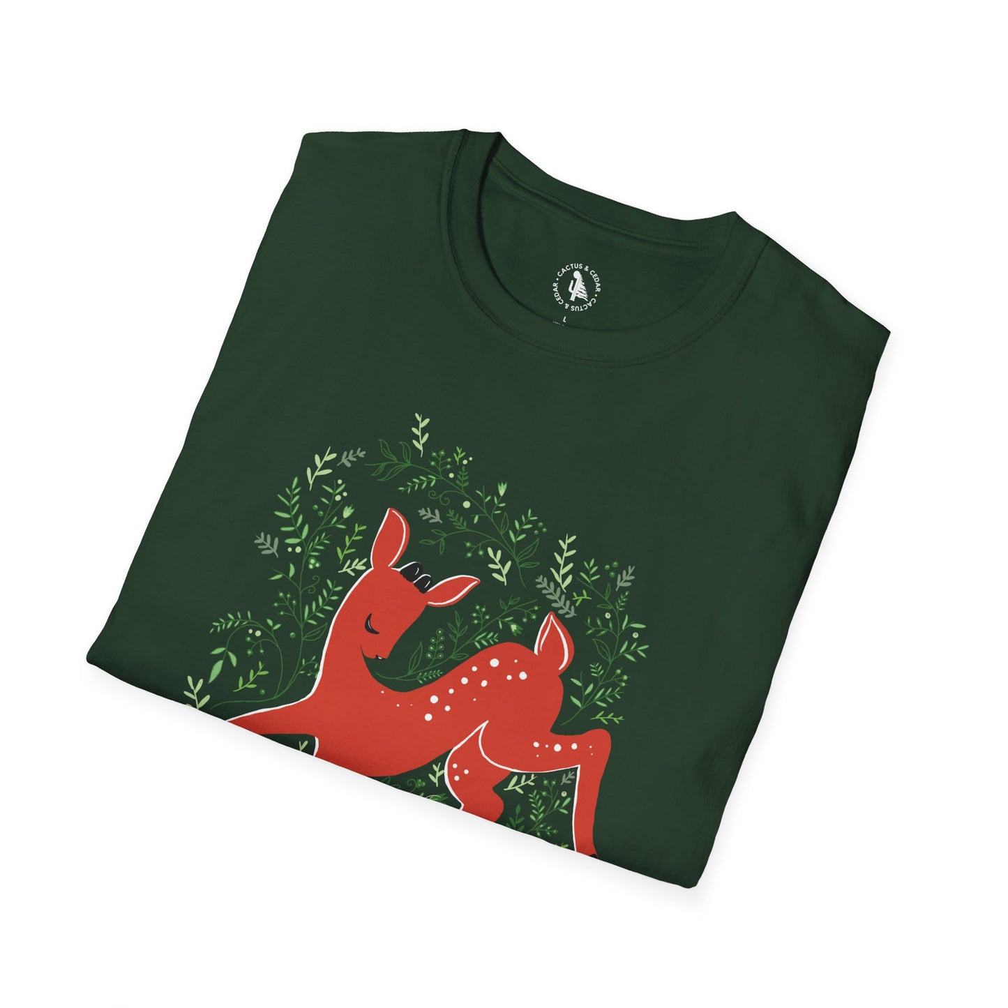 Prancer Reindeer T-Shirt / Santa's Reindeer Christmas Tee / Deer T-Shirt