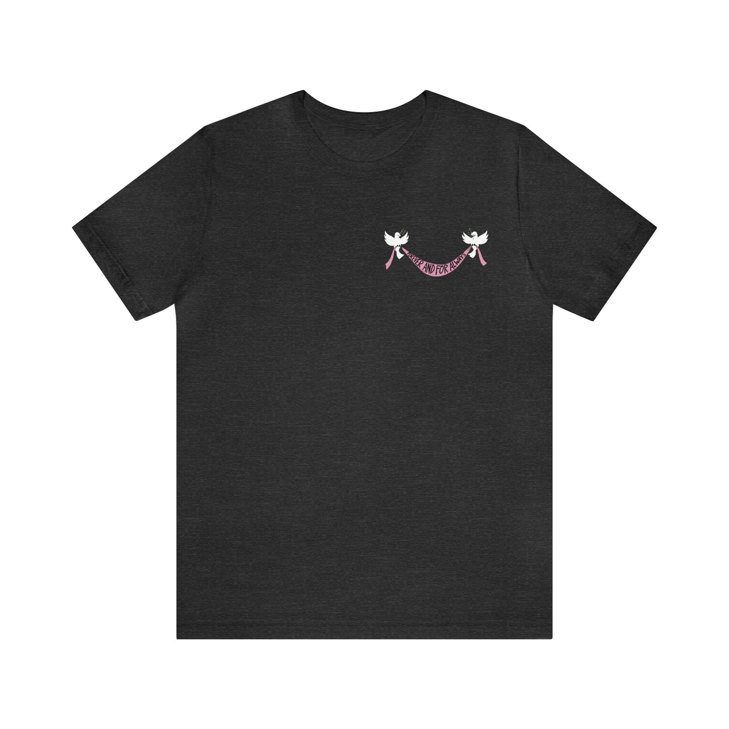NEW! Forever Lovebirds T-Shirt (UPDATED with Design on Back!) / Unisex Tee / Dove Shirt / Minimalist T-Shirt