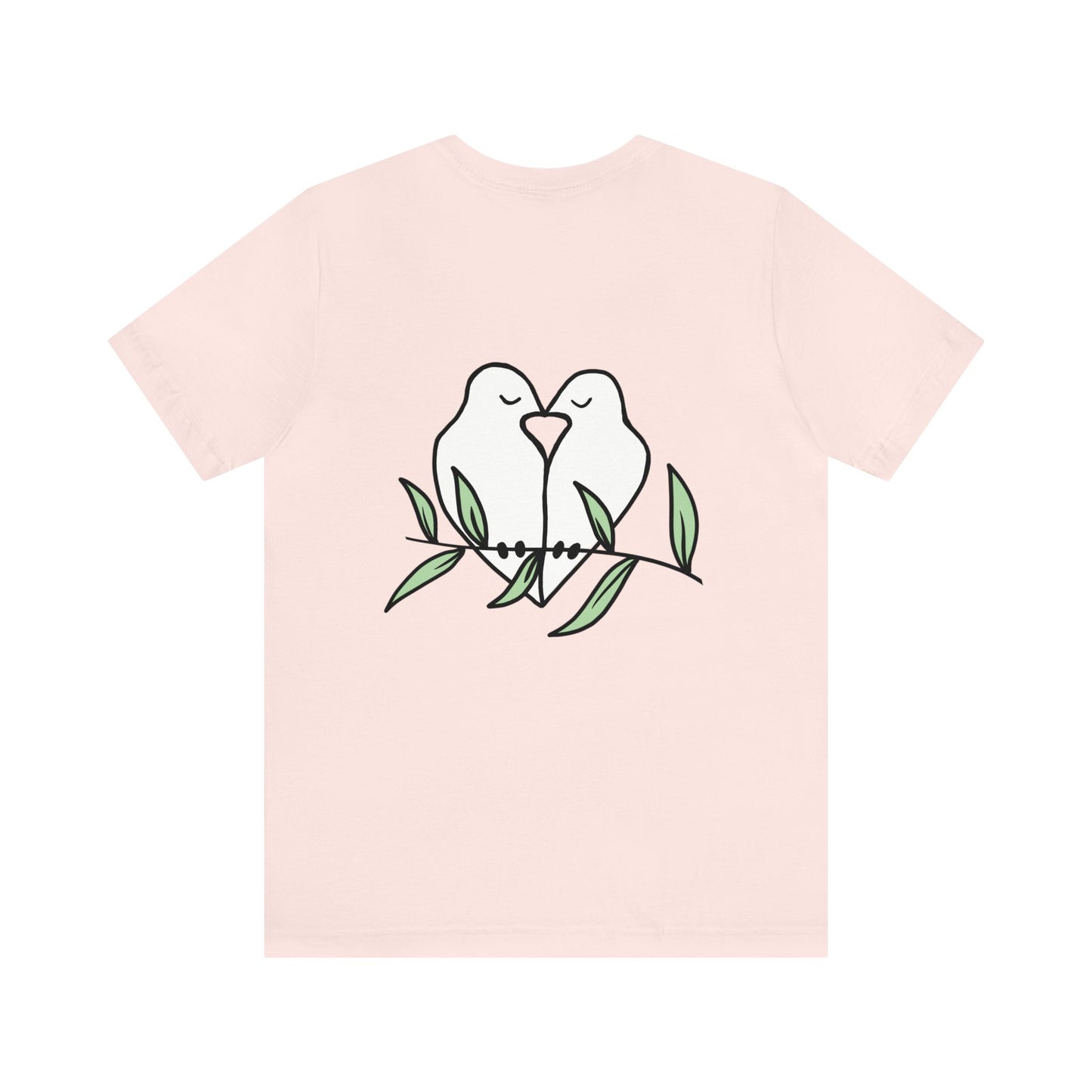 NEW! Forever Lovebirds T-Shirt (UPDATED with Design on Back!) / Unisex Tee / Dove Shirt / Minimalist T-Shirt
