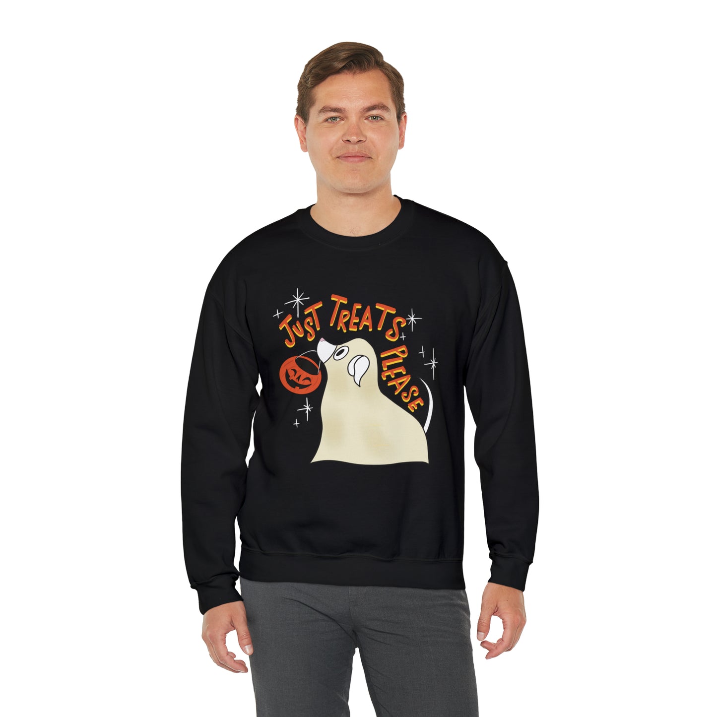 "Just Treats Please!" Unisex Crewneck Sweatshirt / Halloween Crewnecks