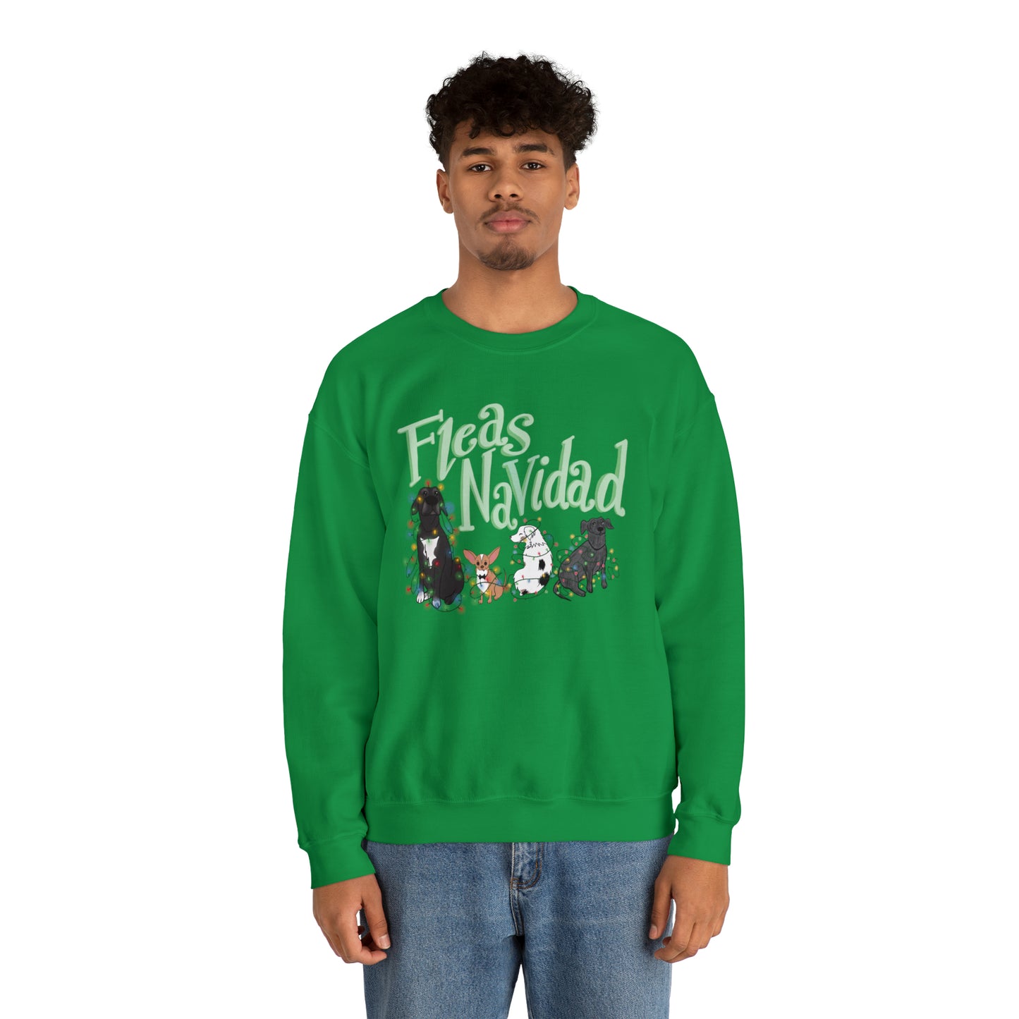 "Fleas Navidad" Crewneck Sweater / Cute Christmas Sweater / Feliz Navidad