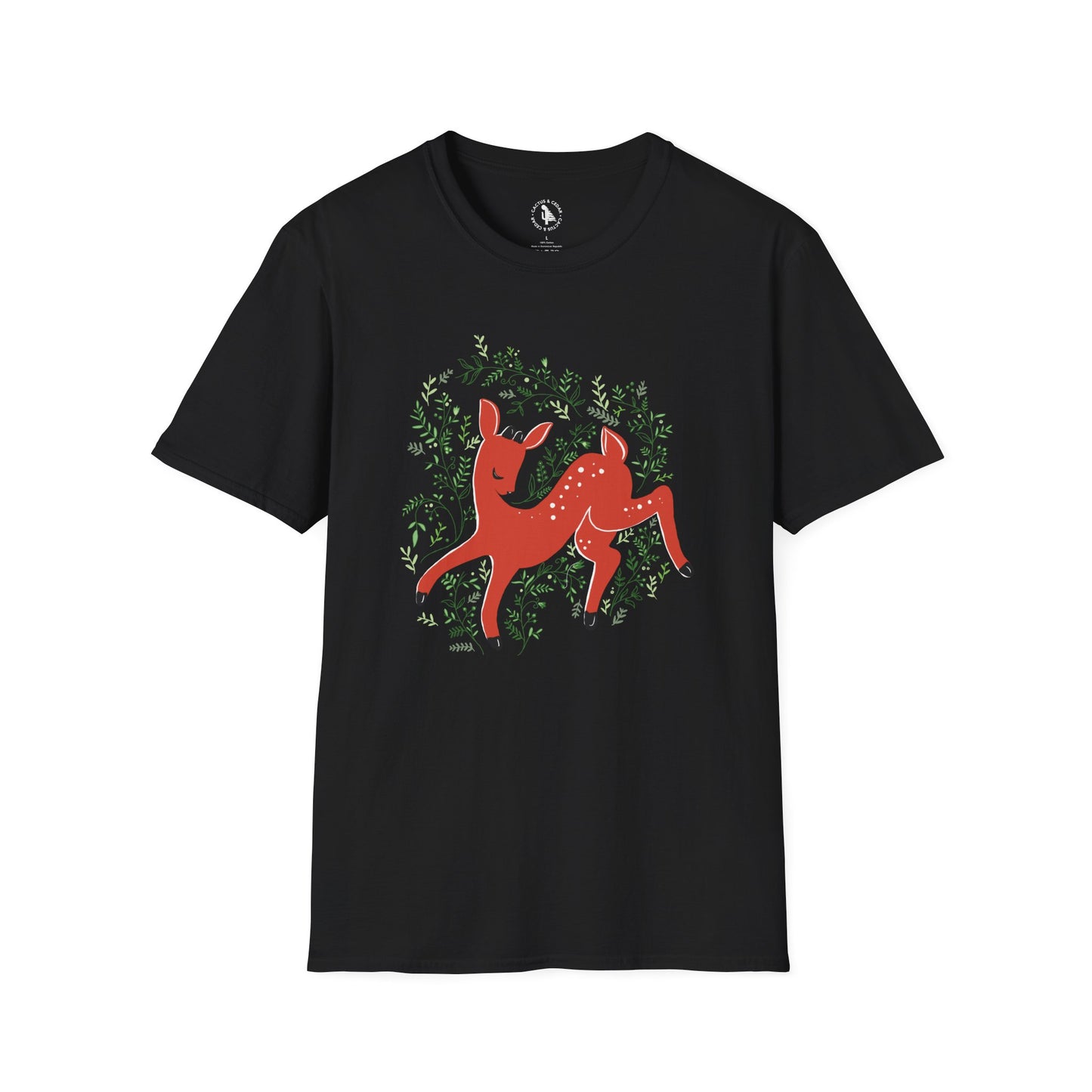 Prancer Reindeer T-Shirt / Santa's Reindeer Christmas Tee / Deer T-Shirt