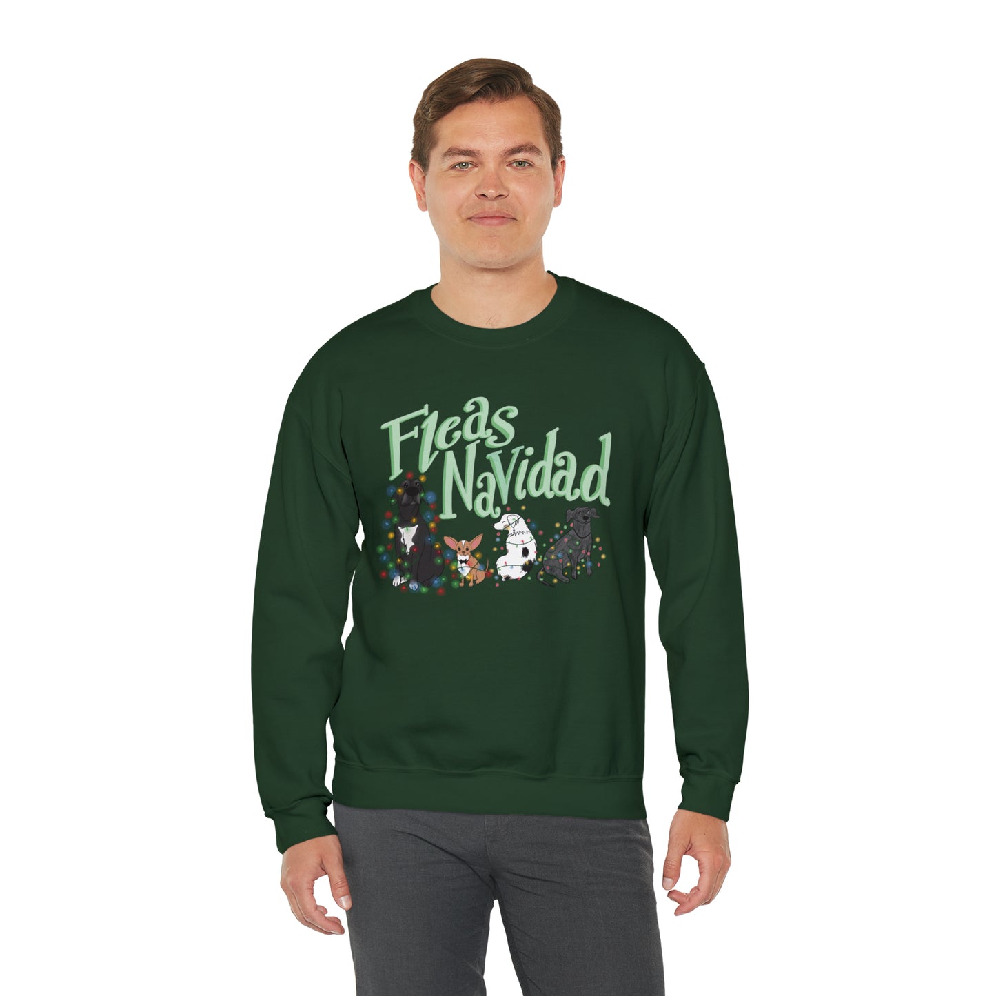 "Fleas Navidad" Crewneck Sweater / Cute Christmas Sweater / Feliz Navidad