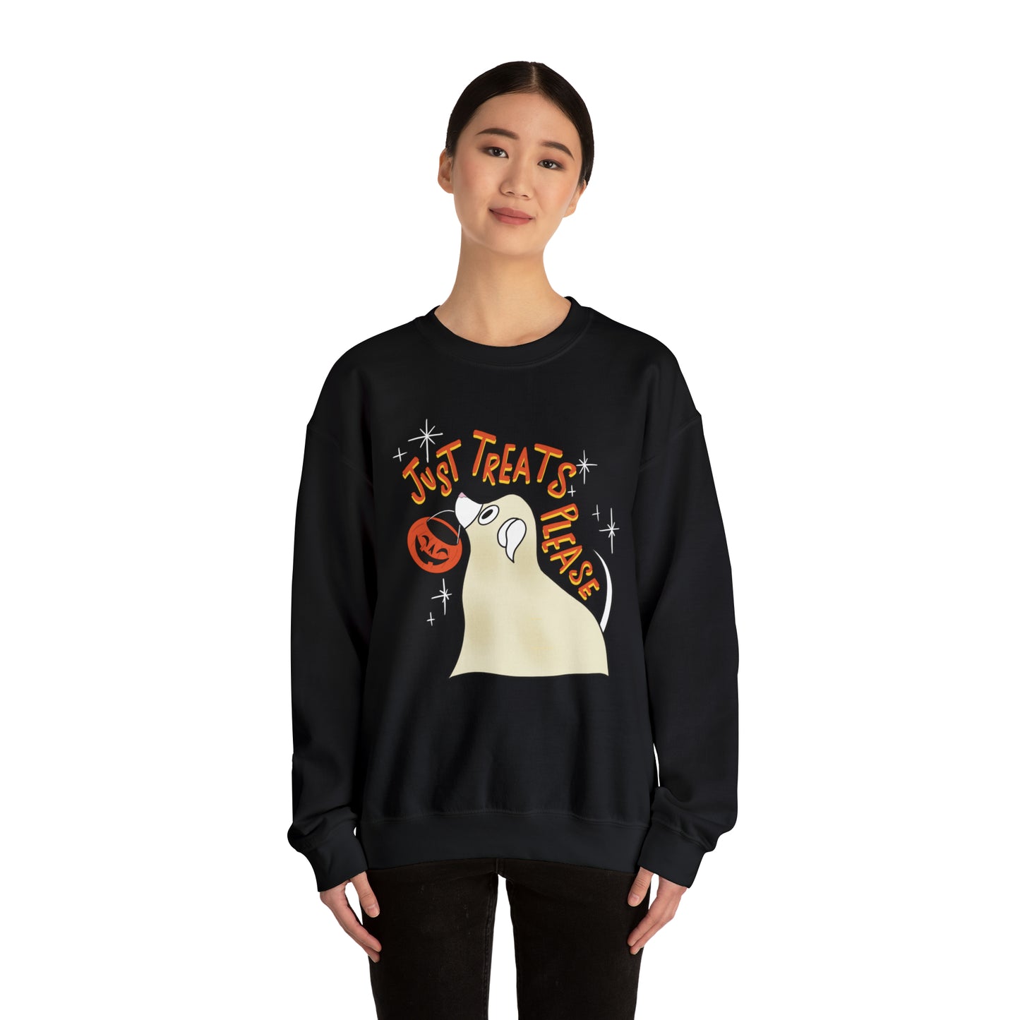 "Just Treats Please!" Unisex Crewneck Sweatshirt / Halloween Crewnecks