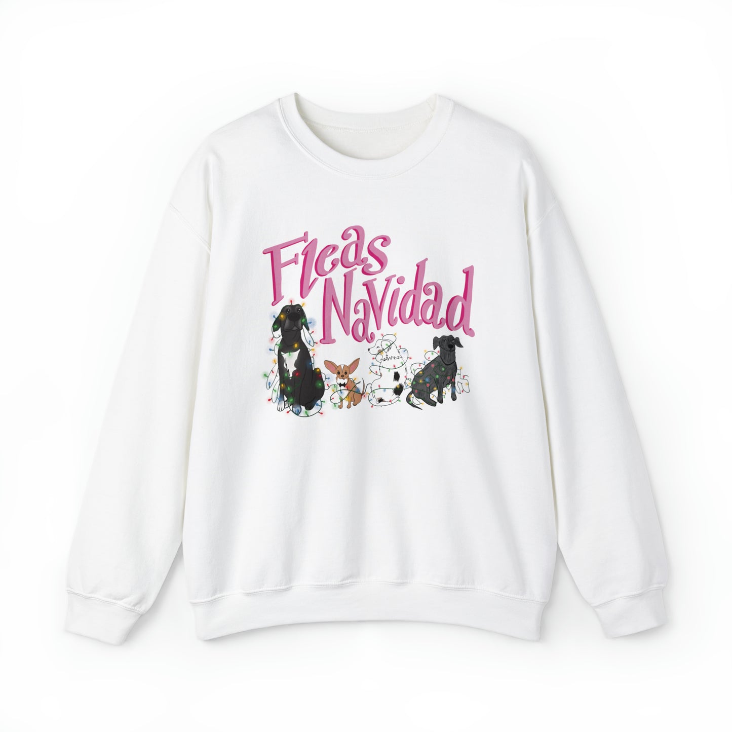"Fleas Navidad" Crewneck Sweater / Cute Christmas Sweater / Feliz Navidad