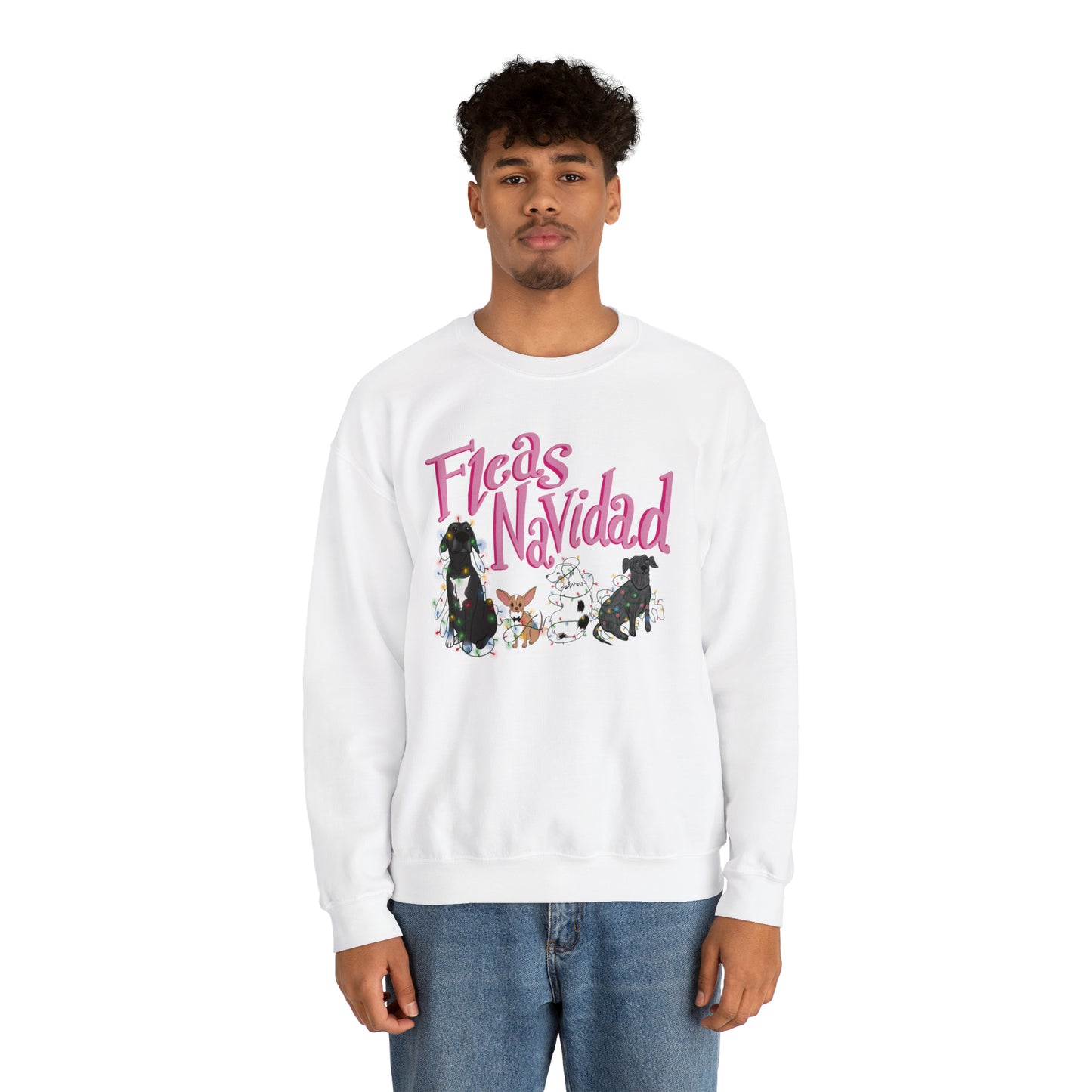 "Fleas Navidad" Crewneck Sweater / Cute Christmas Sweater / Feliz Navidad