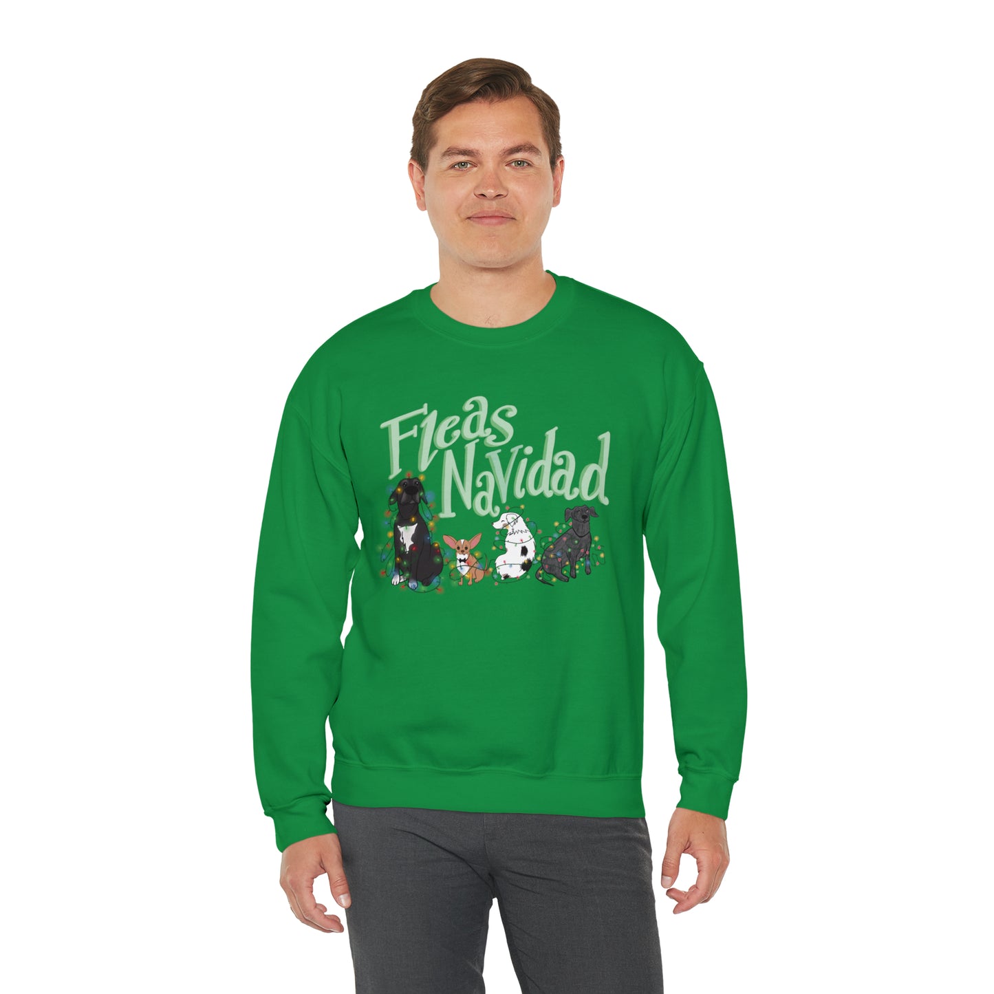 "Fleas Navidad" Crewneck Sweater / Cute Christmas Sweater / Feliz Navidad