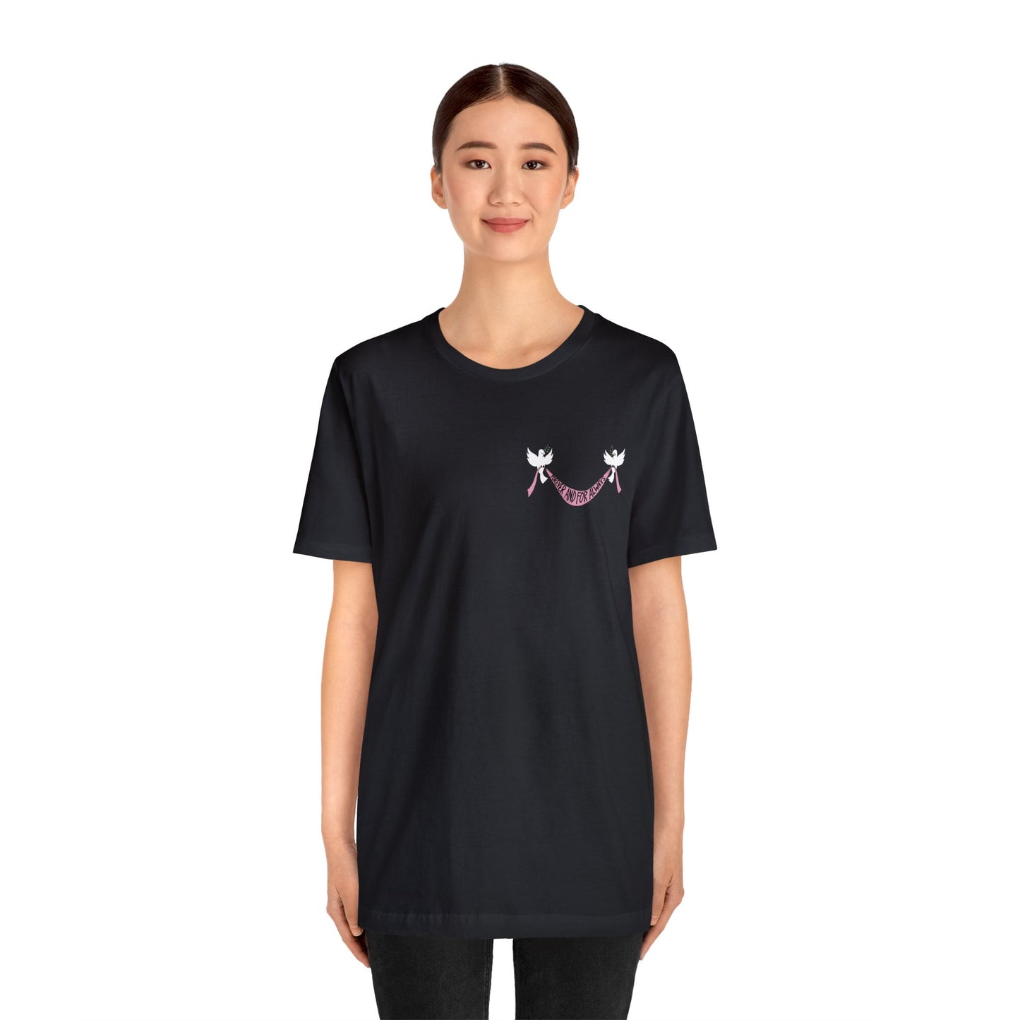 NEW! Forever Lovebirds T-Shirt (UPDATED with Design on Back!) / Unisex Tee / Dove Shirt / Minimalist T-Shirt