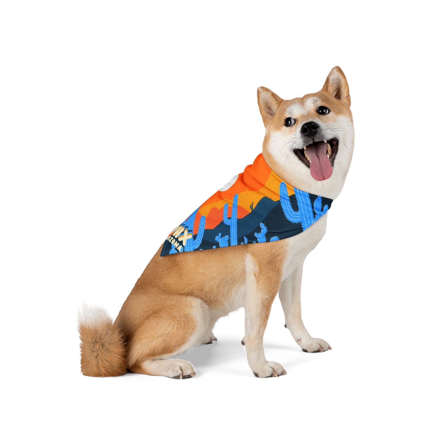 Arizona Sunset Dog Bandana / Two Sizes Available / Phoenix Arizona Dog Scarf / Desert Dog / PHX