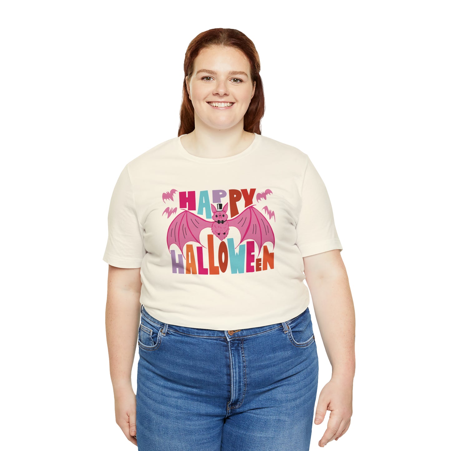 Pink Halloween Batty Shirt / Happy Halloween Shirt / Cute Halloween T-Shirt