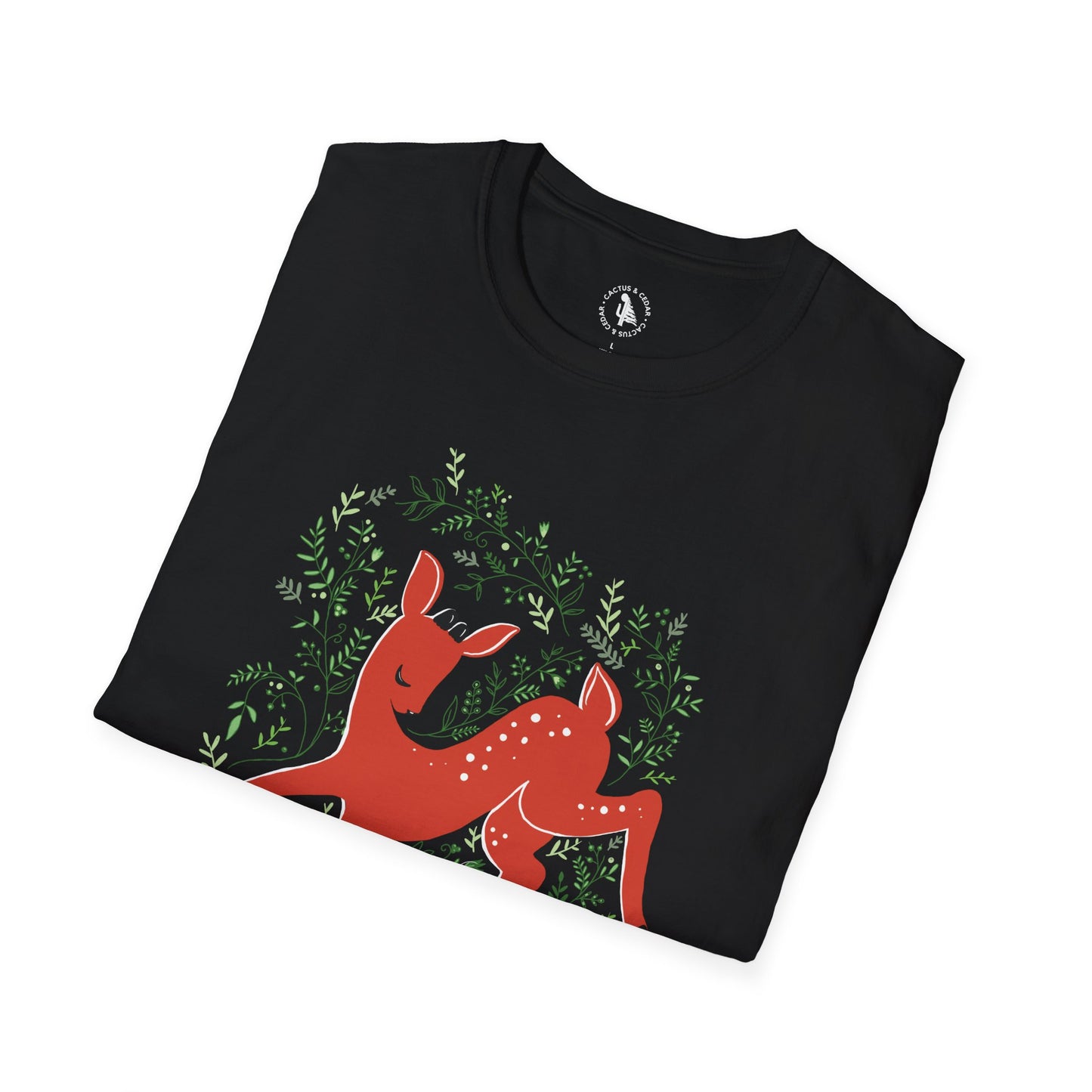 Prancer Reindeer T-Shirt / Santa's Reindeer Christmas Tee / Deer T-Shirt