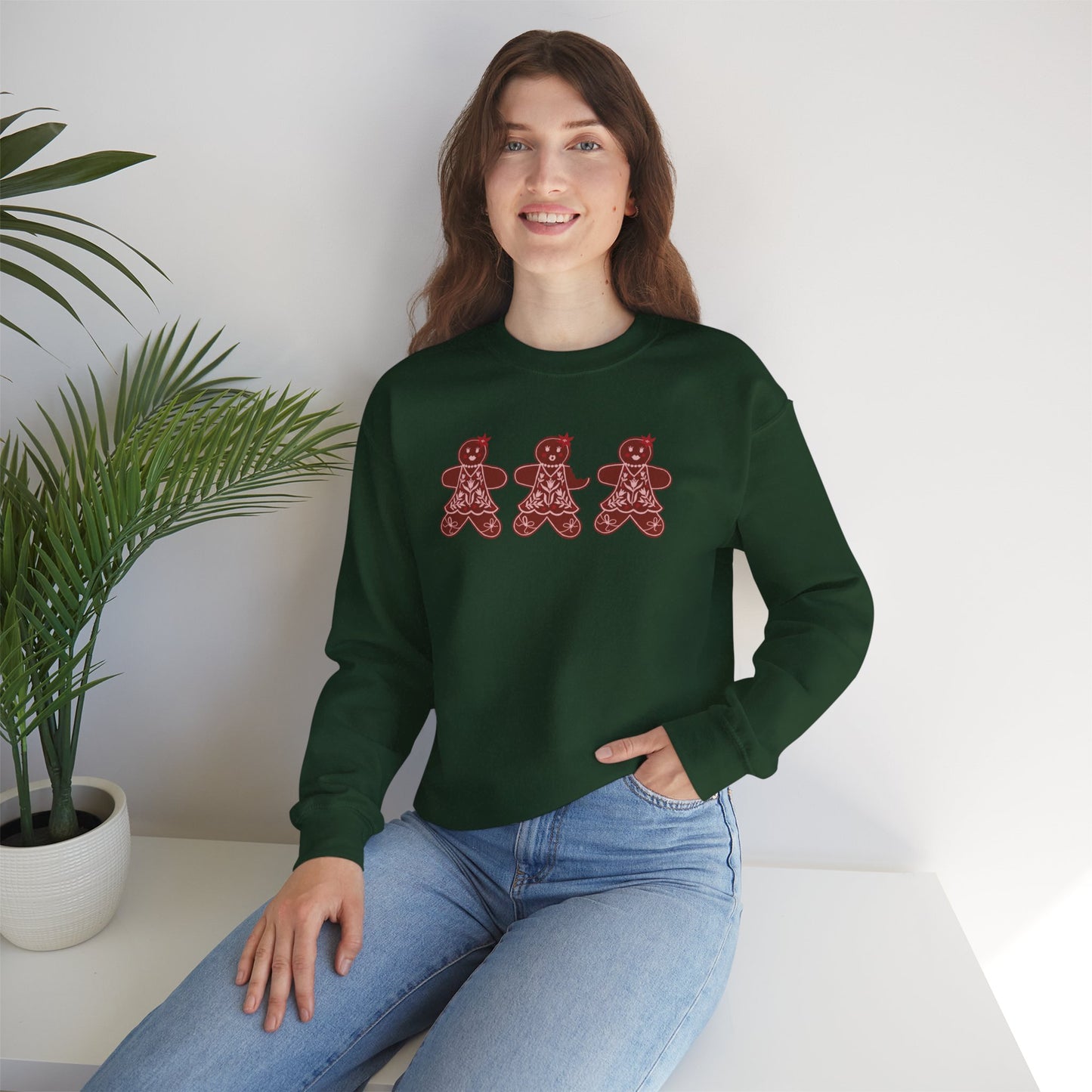 Gingerbread Cookie Lady Crewneck Sweatshirt / Gingerbread Sweatshirt / Christmas Sweaters