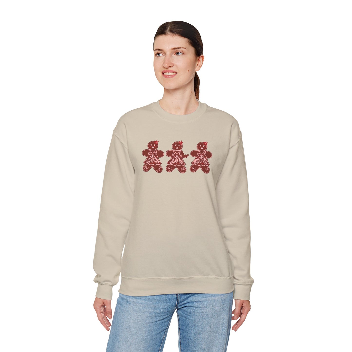 Gingerbread Cookie Lady Crewneck Sweatshirt / Gingerbread Sweatshirt / Christmas Sweaters
