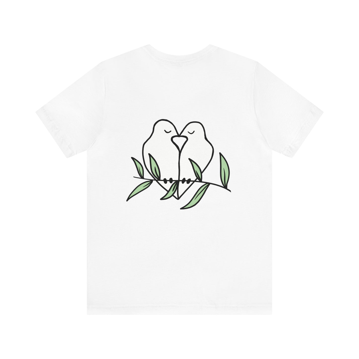 NEW! Forever Lovebirds T-Shirt (UPDATED with Design on Back!) / Unisex Tee / Dove Shirt / Minimalist T-Shirt