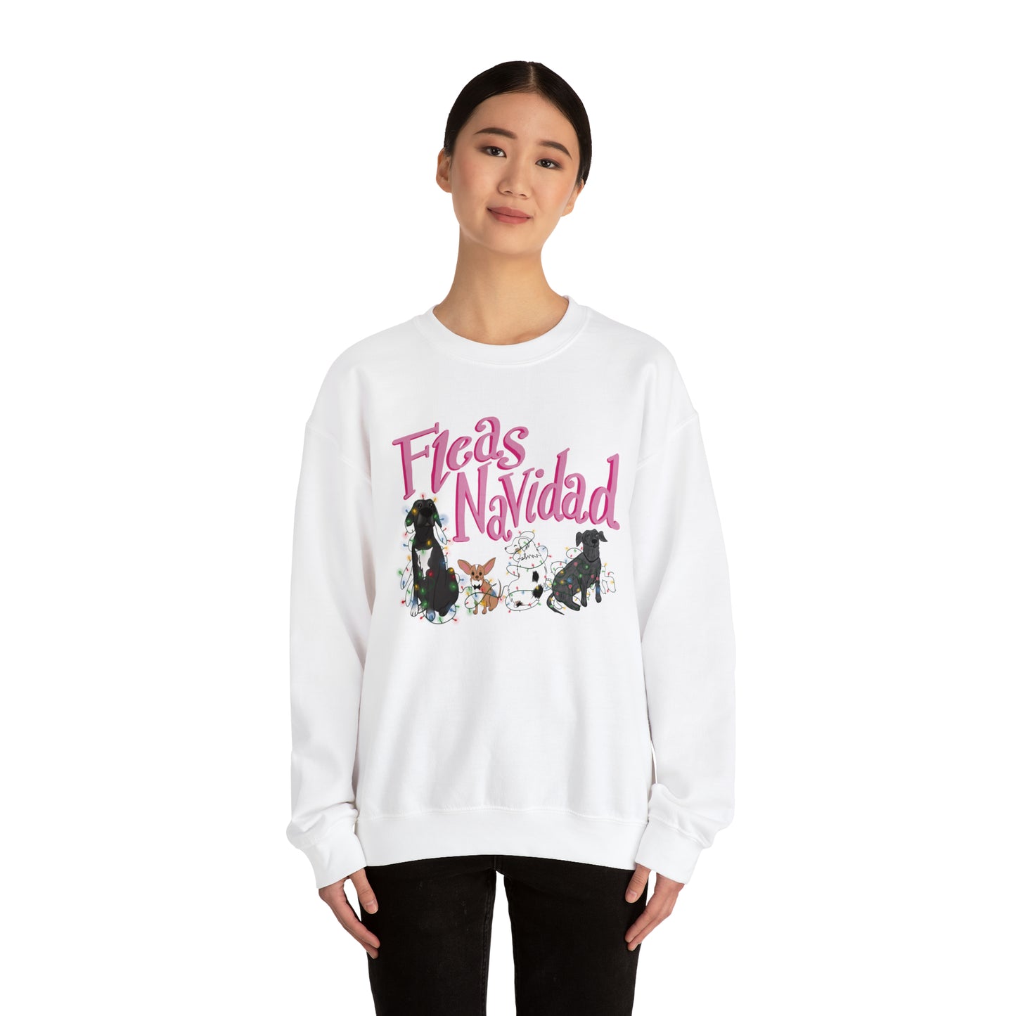 "Fleas Navidad" Crewneck Sweater / Cute Christmas Sweater / Feliz Navidad