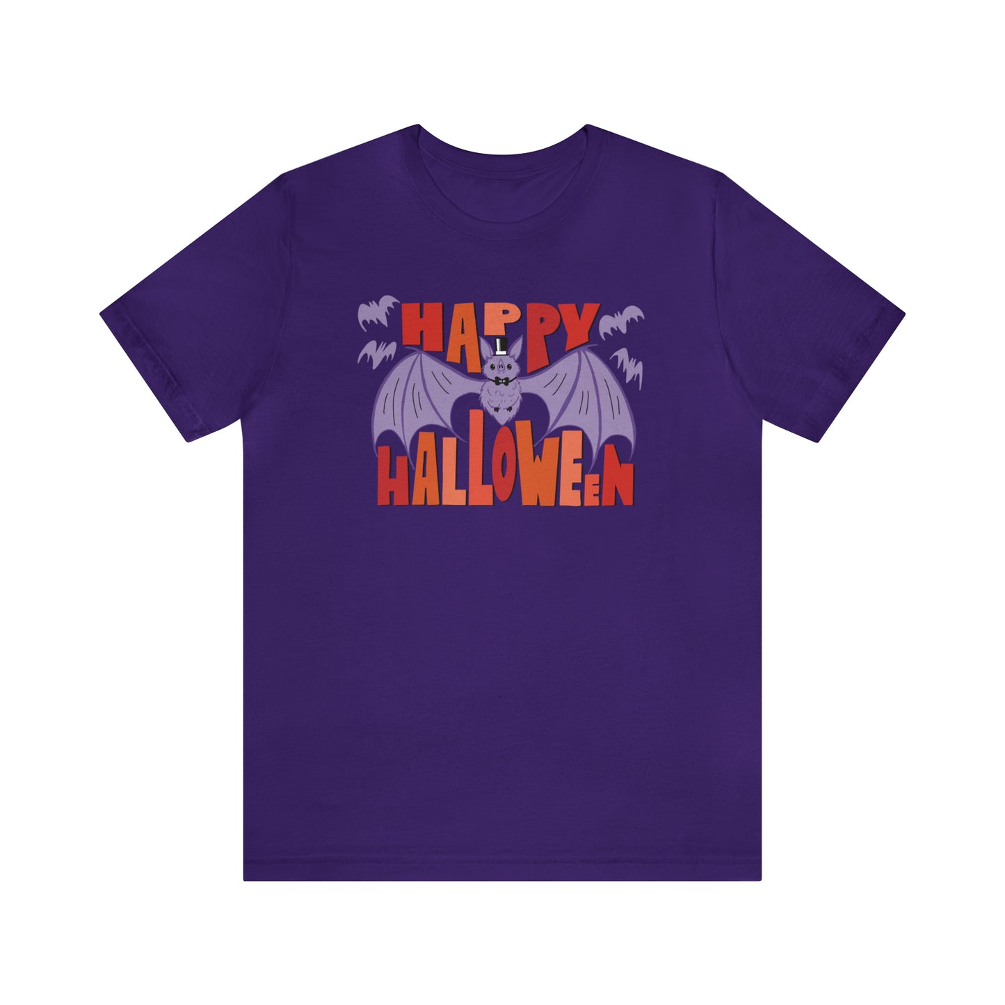 Purple Halloween Batty Shirt / "Happy Halloween" Shirt / Cute Halloween Shirt