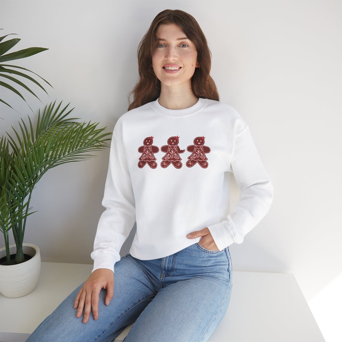 Gingerbread Cookie Lady Crewneck Sweatshirt / Gingerbread Sweatshirt / Christmas Sweaters