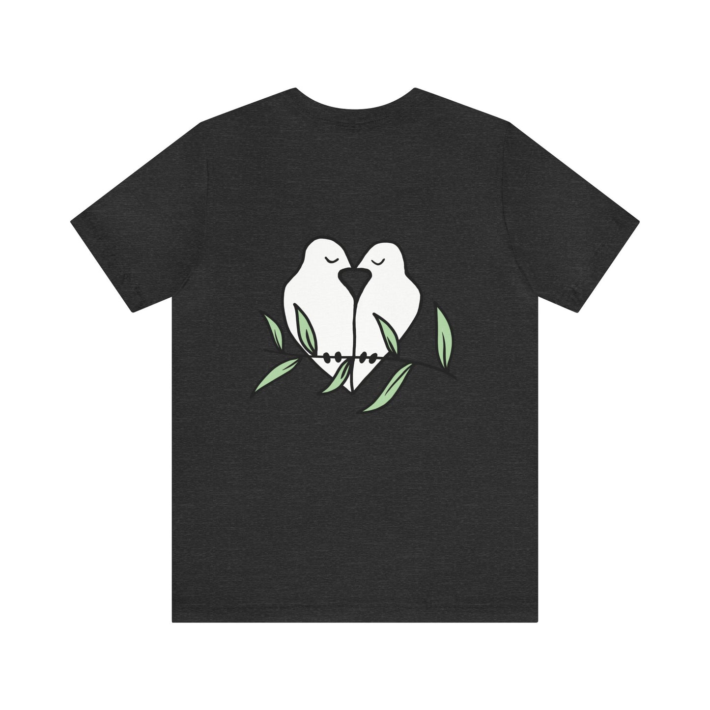 NEW! Forever Lovebirds T-Shirt (UPDATED with Design on Back!) / Unisex Tee / Dove Shirt / Minimalist T-Shirt