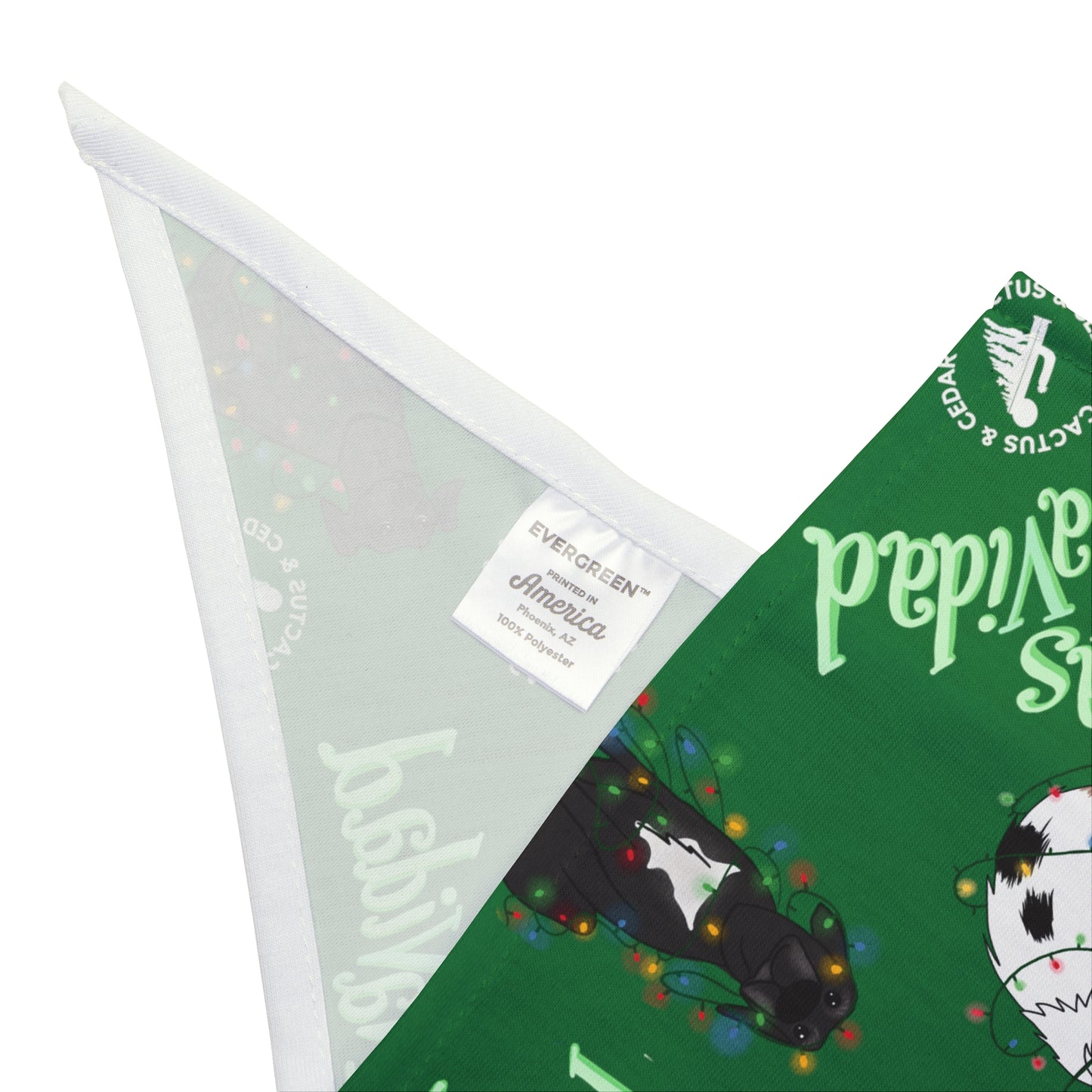 "Fleas Navidad" Dog Bandana / Two Sizes Available / Pet Bandana / Christmas Dog Scarf