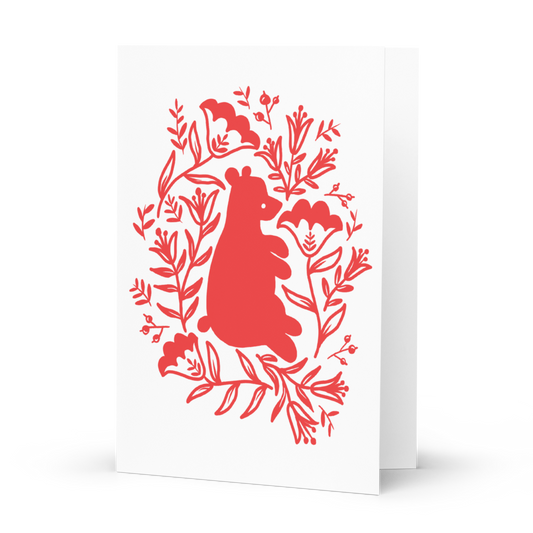 Bear Holiday Card / Christmas Card / Christmas Critters