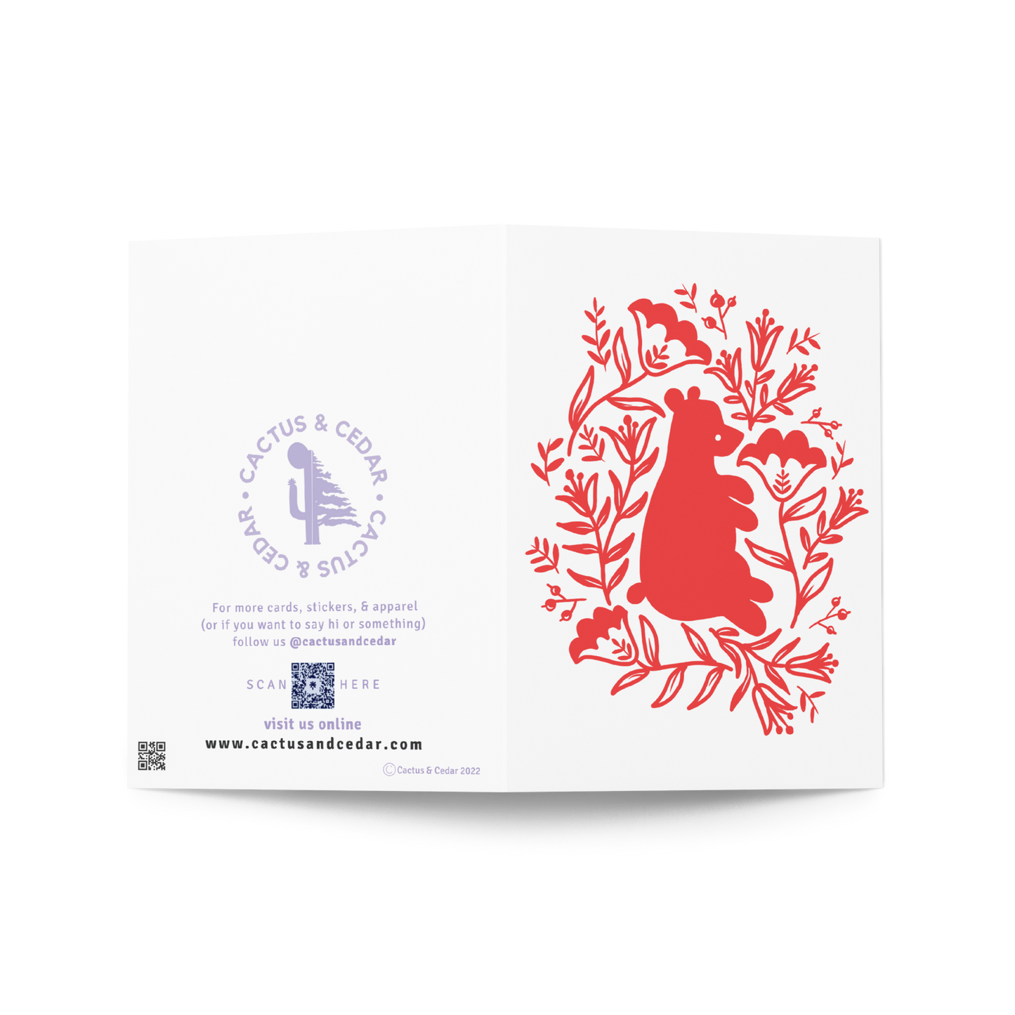 Bear Holiday Card / Christmas Card / Christmas Critters