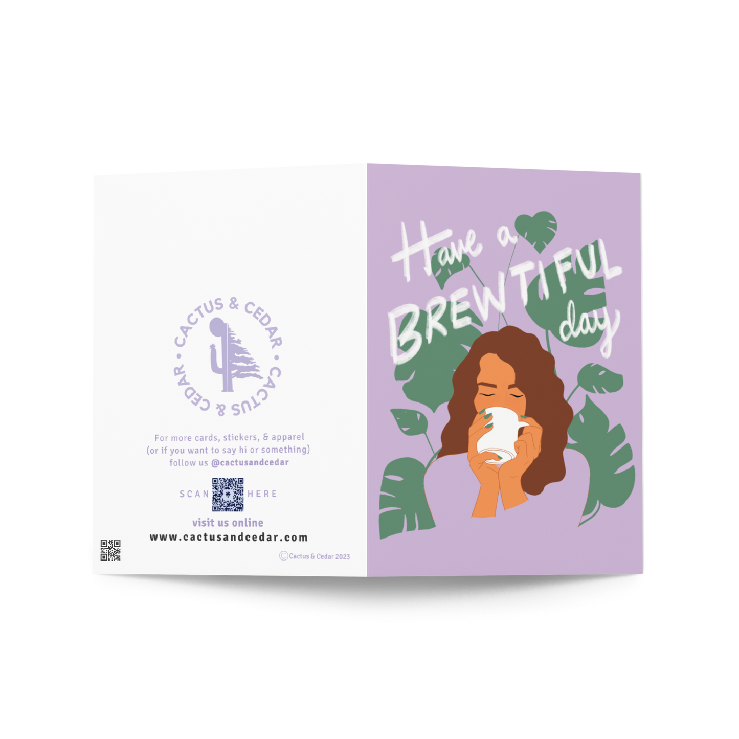 "Brewtiful" Birthday Card / Have a Brewtiful Day! Greeting Card / Coffee Lover Card