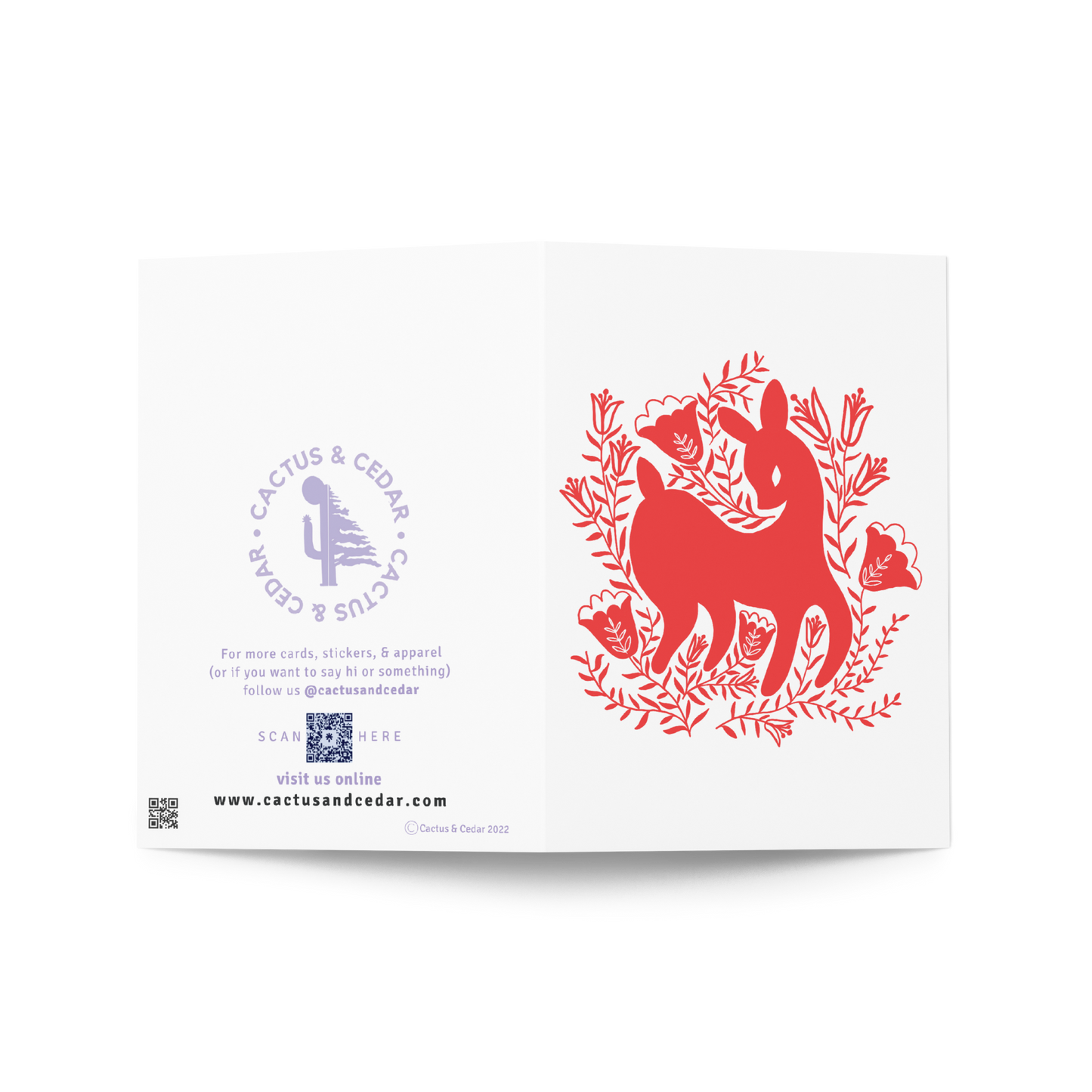 Deer Holiday Card / Christmas Card / Christmas Critters