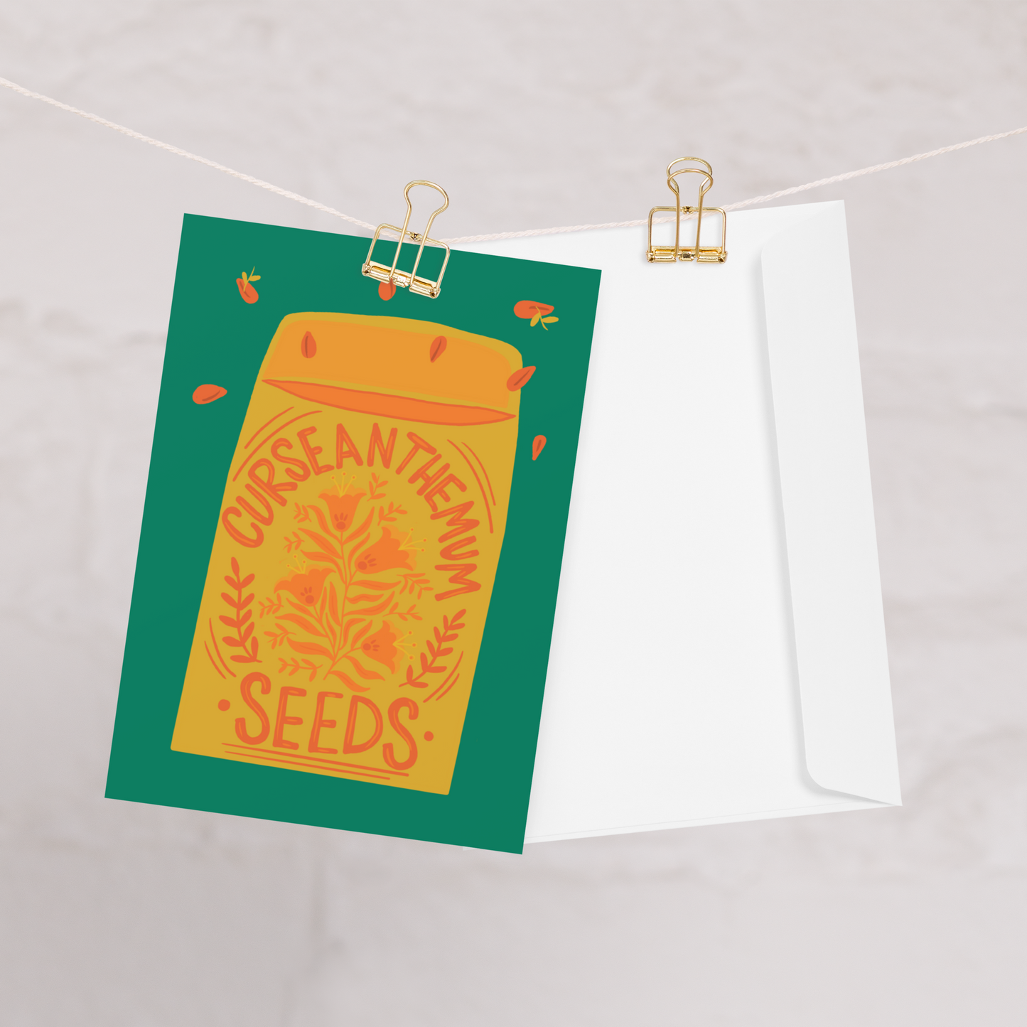 Curseanthemum Insult Card / Go F Yourself Please Card / Funny Birthday Card / Plant Cards / Chrysanthemum