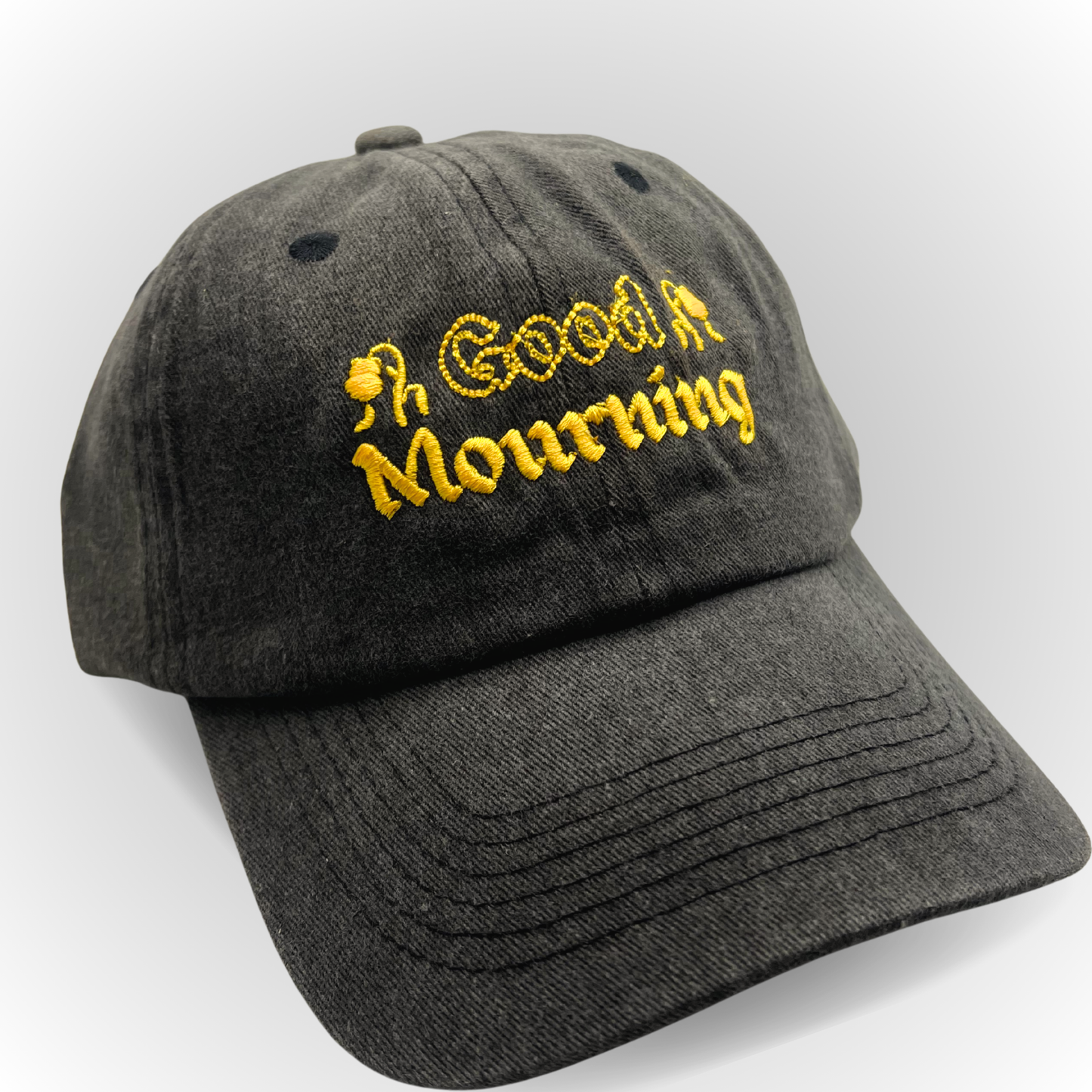 "Good Mourning" Hat / Halloween Embroidered Hat