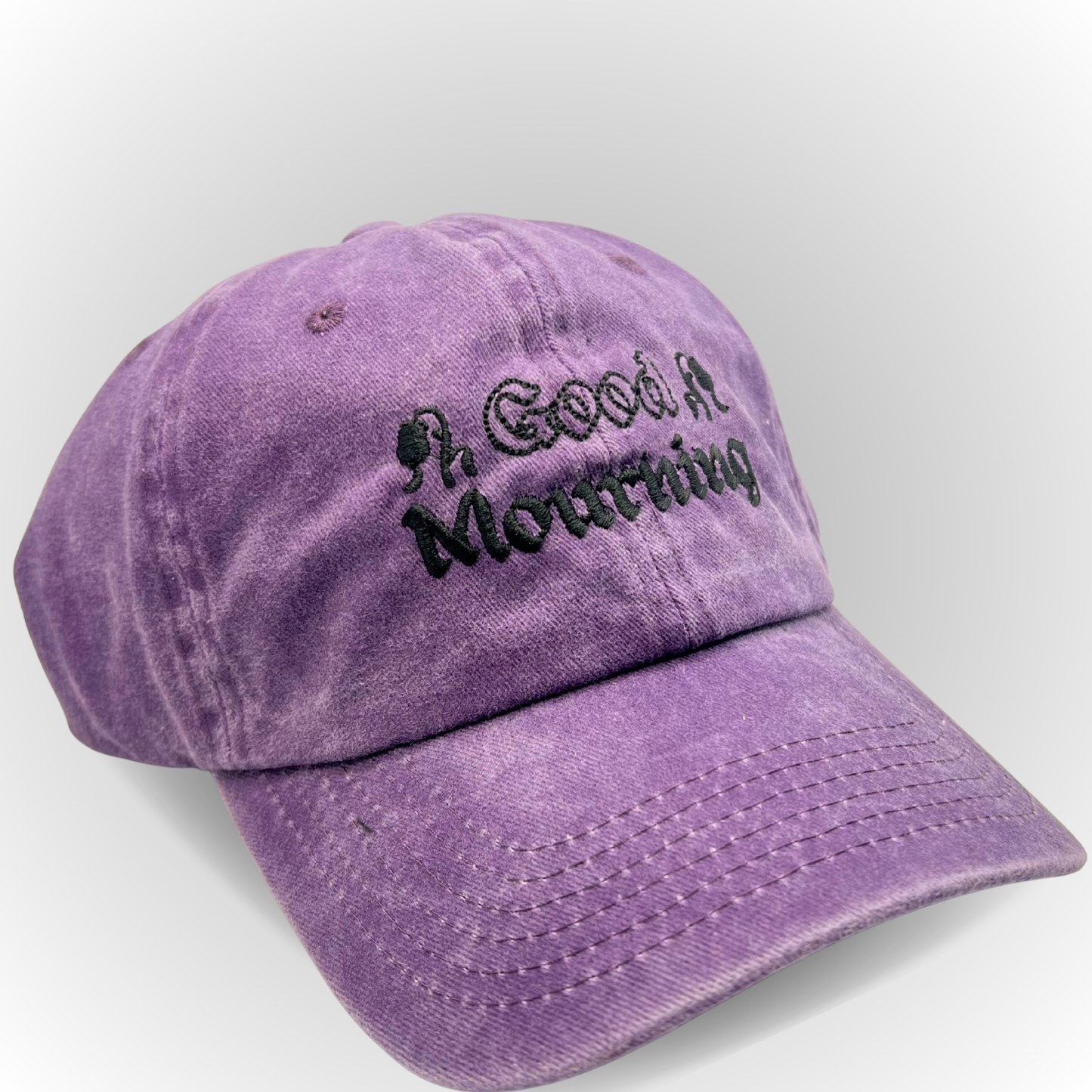 "Good Mourning" Hat / Halloween Embroidered Hat