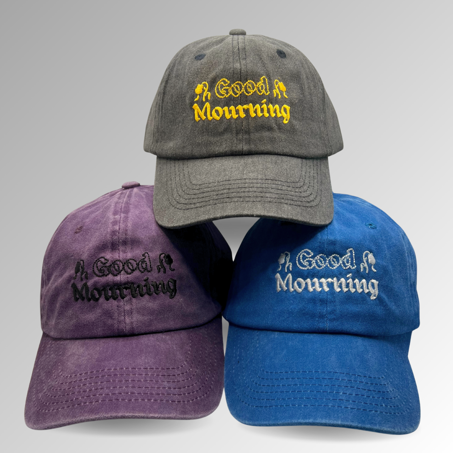 "Good Mourning" Hat / Halloween Embroidered Hat