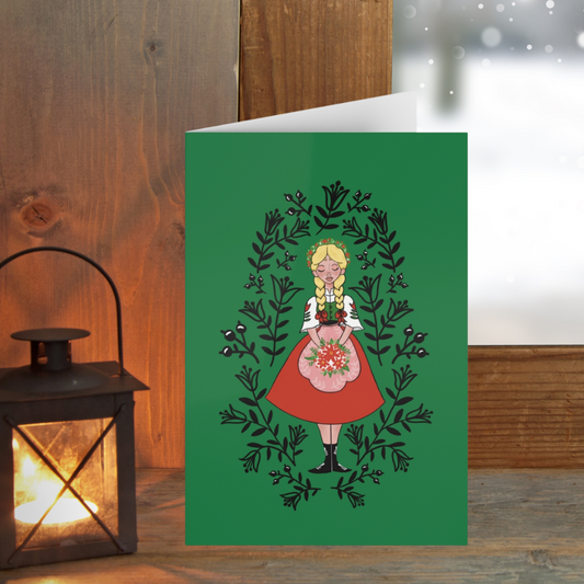 Lilia BLANK Card / Blank Stationery / Polish Girls / Holiday Stationery