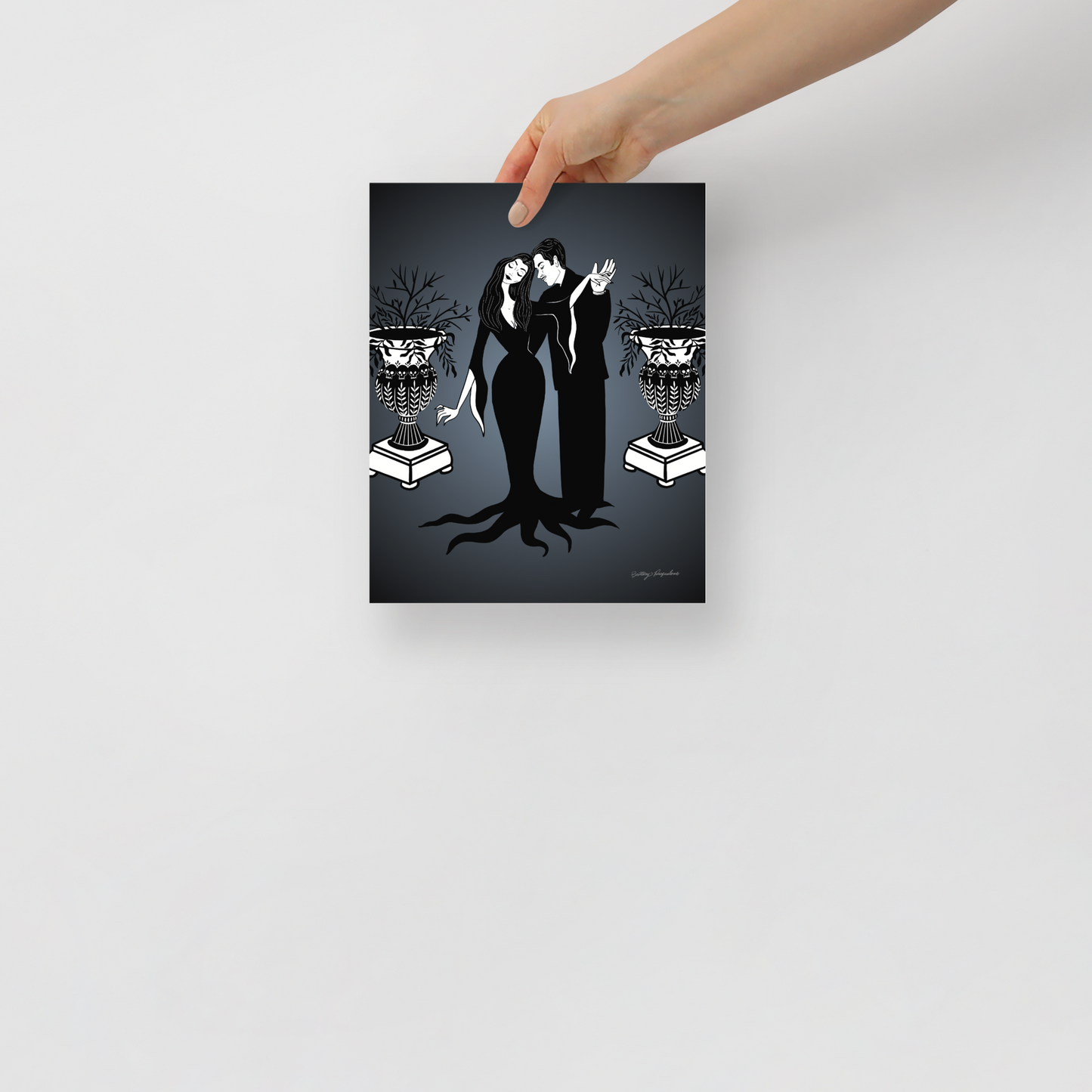 Morticia & Gomez Art Print / 5X7 / 8X10 / The Addams Family Art
