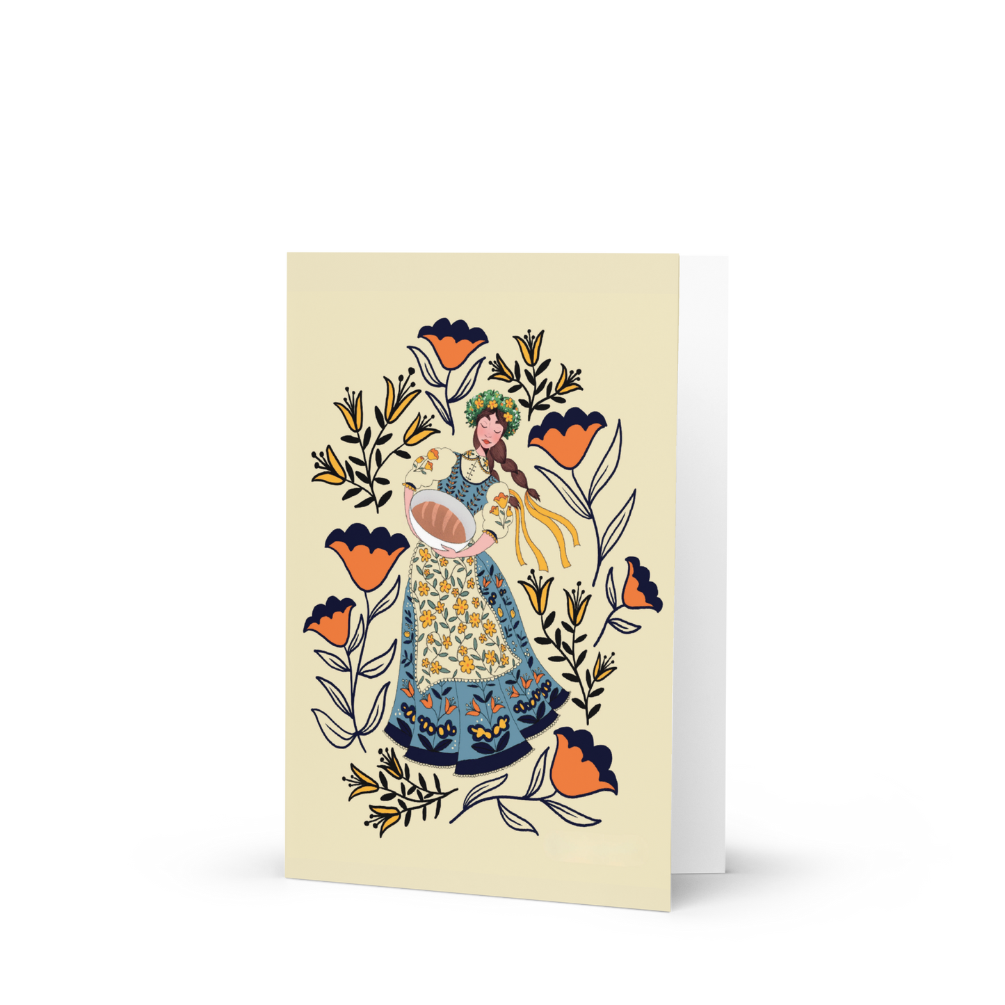 Orchidea Greeting Card / Polish Girls Collection / Blank Card