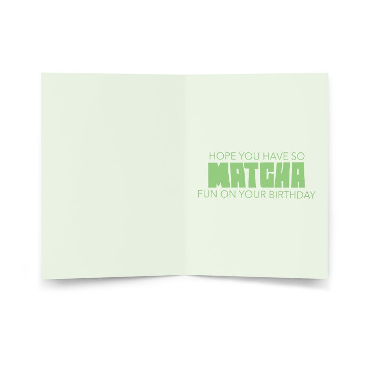 "Let's ParTEA!" Birthday Card / Matcha Birthday Card / Funny Birthday Card